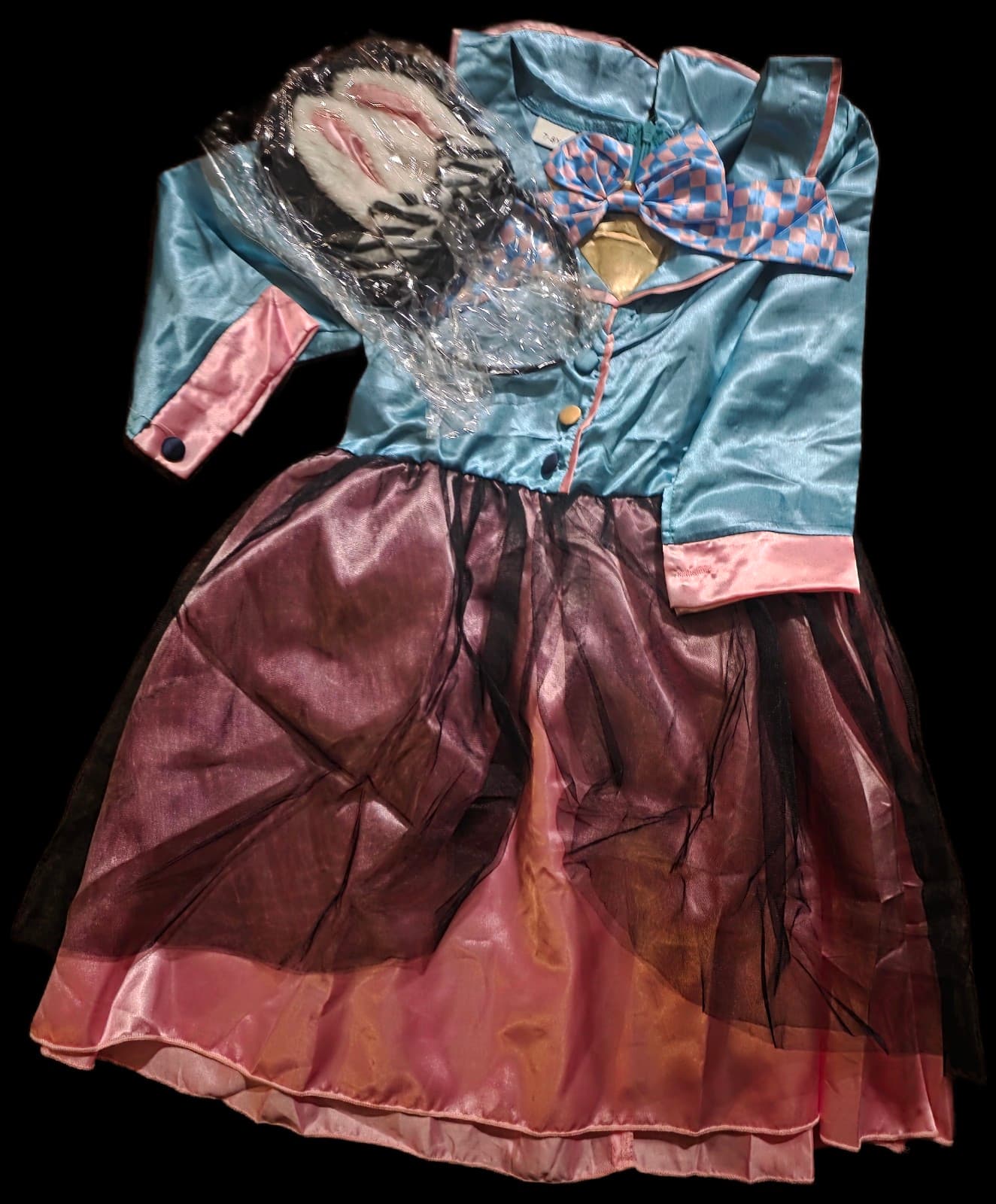 Girls Madd Hatter Alice in Wonderland Costume sz 7/8 - Image 1