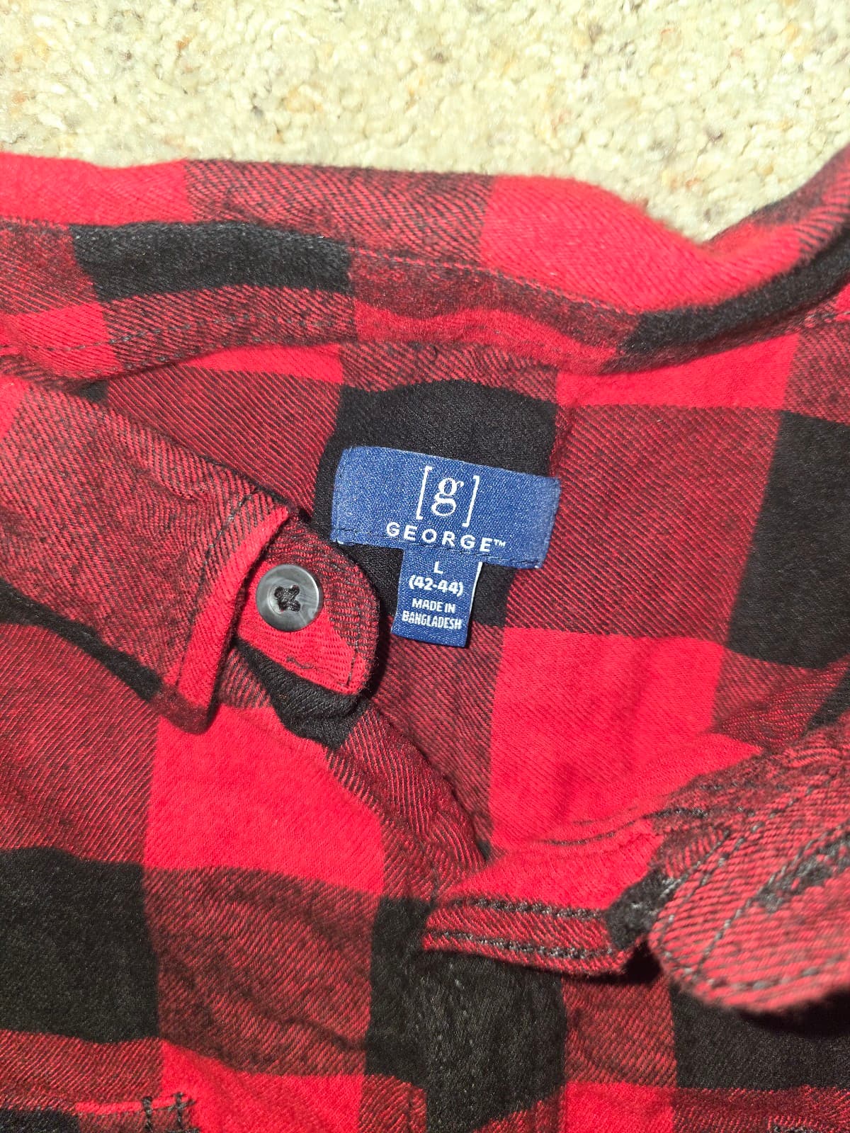 Men's Flannel Shirt sz Large - Thumbnail 2