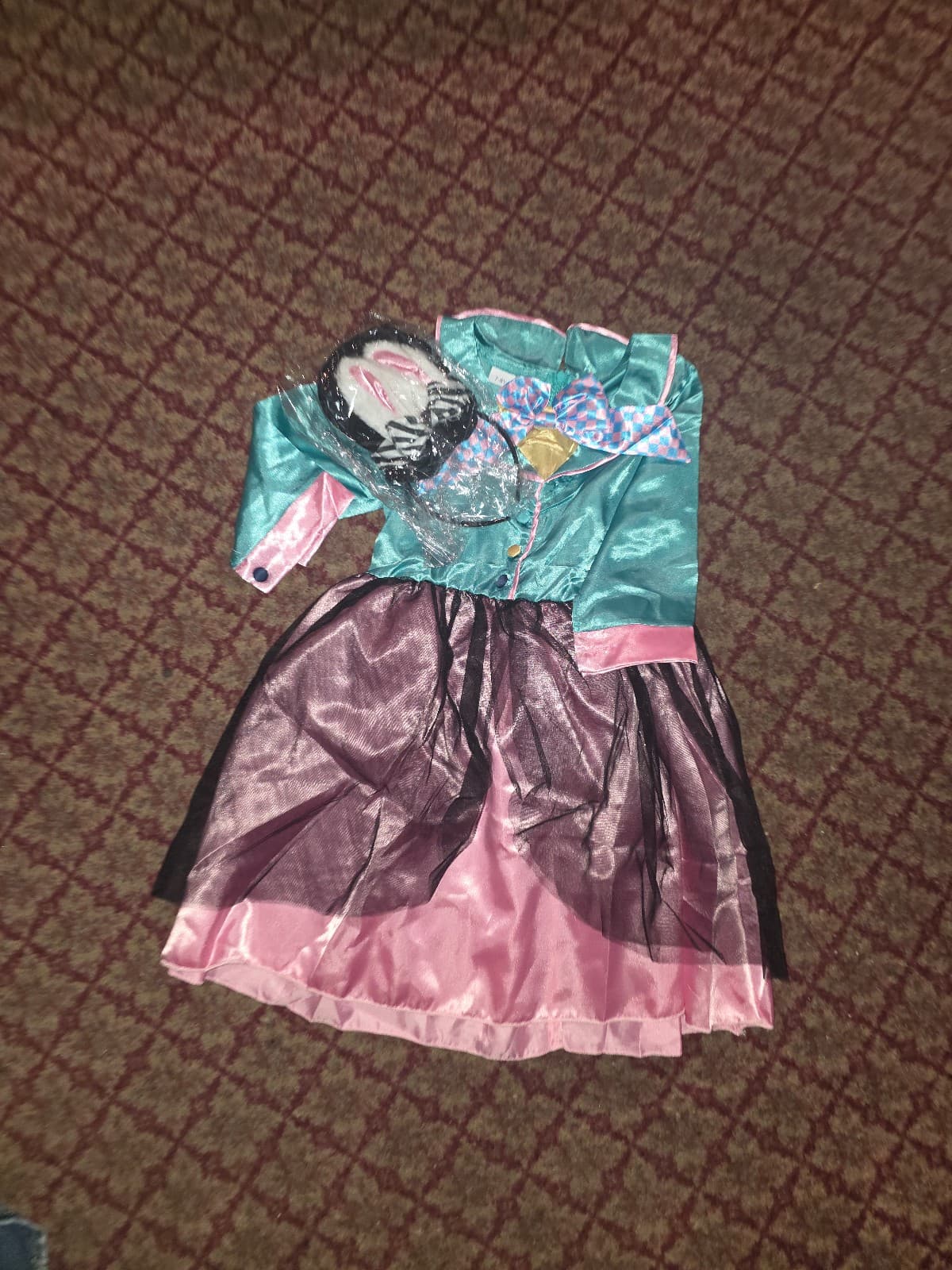 Girls Madd Hatter Alice in Wonderland Costume sz 7/8 - Thumbnail 3