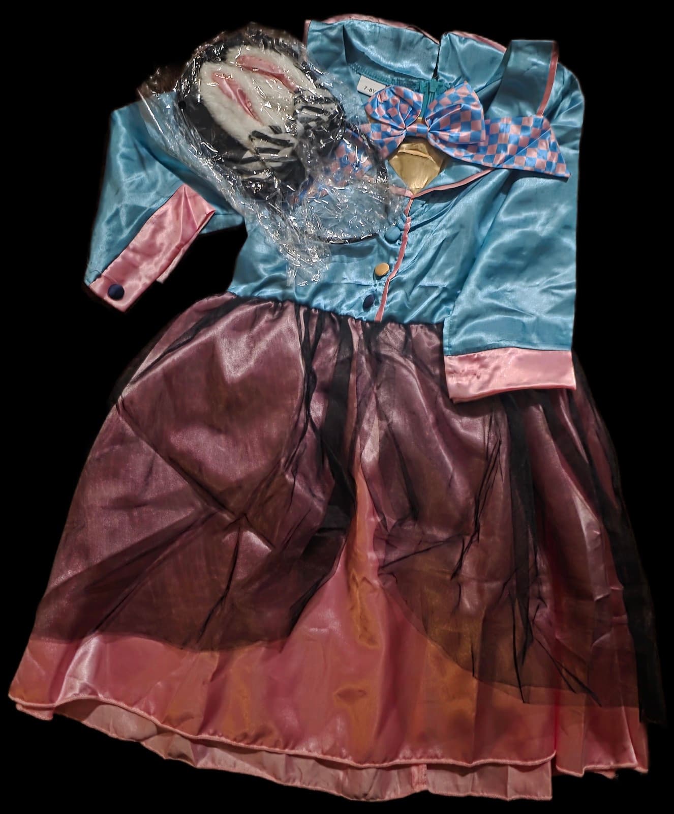 Girls Madd Hatter Alice in Wonderland Costume sz 7/8 - Thumbnail 2