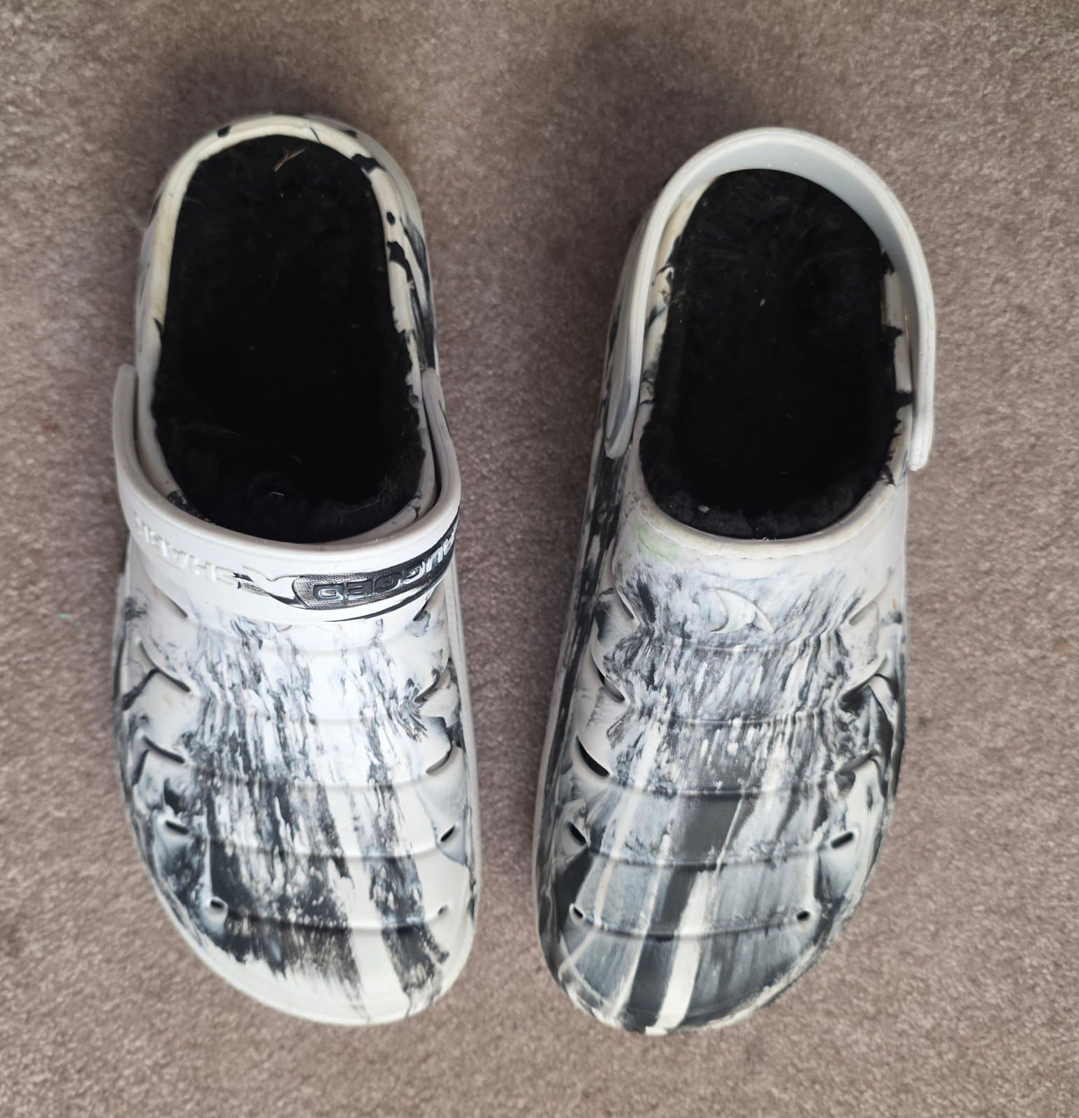 Men's Rugged Shark Fleece Lined Shoes sz 7 - Thumbnail 2