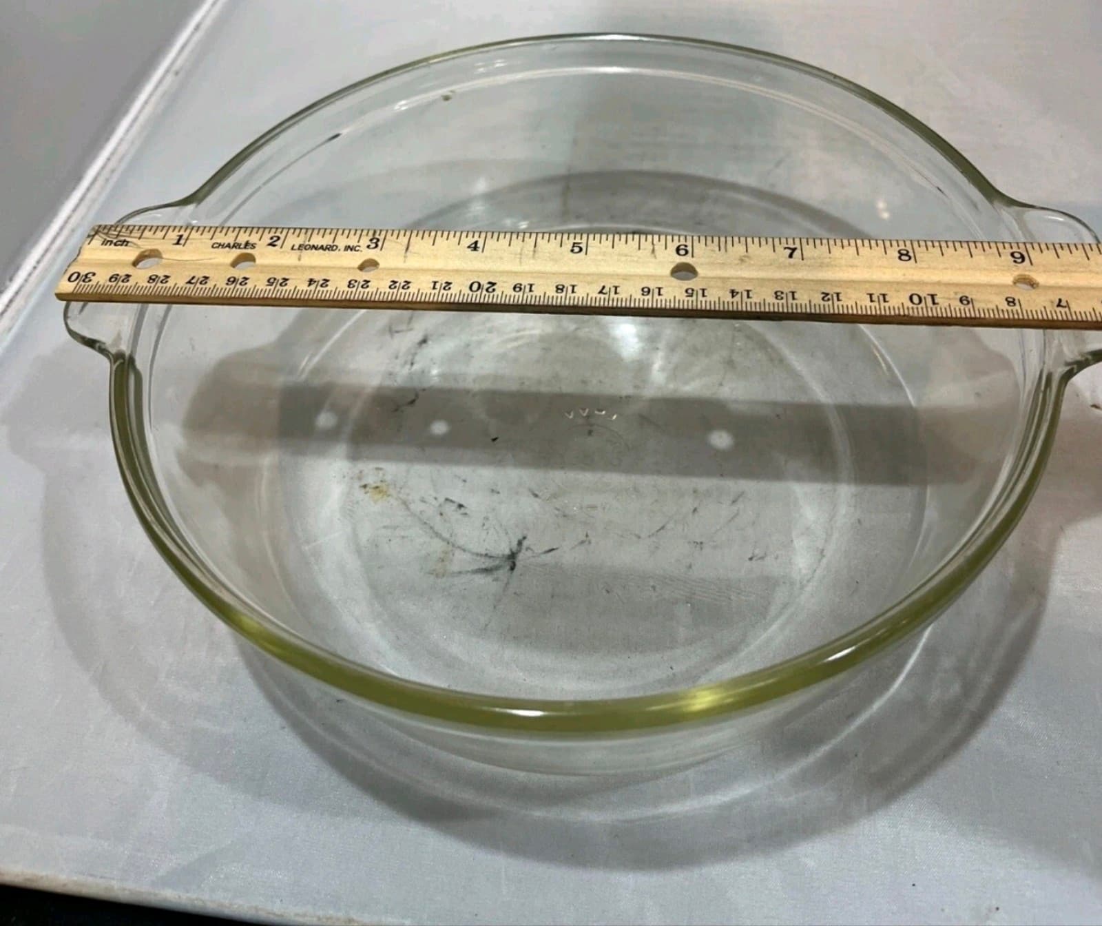 Vintage Pyrex Clear Casserole Dish Deep 10”x 3” Inches - Thumbnail 2