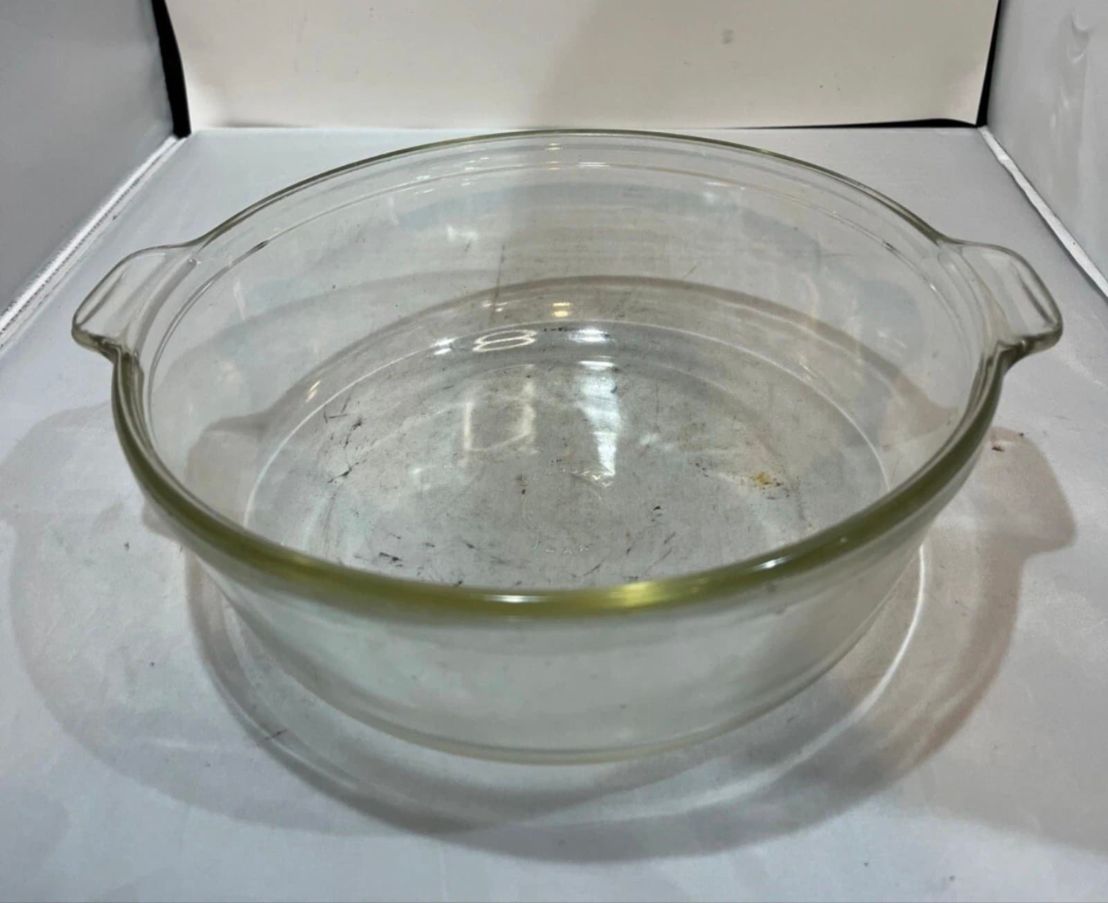 Vintage Pyrex Clear Casserole Dish Deep 10”x 3” Inches - Image 1