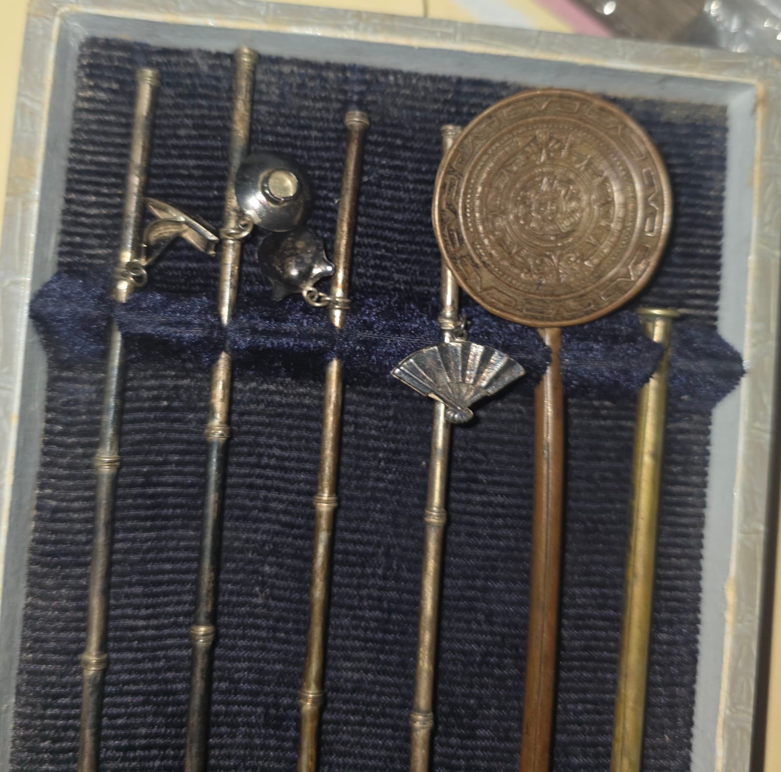 Vintage Set Of 6 950 Sterling Silver Japan Tall Iced Tea Cocktail Spoons - Thumbnail 6