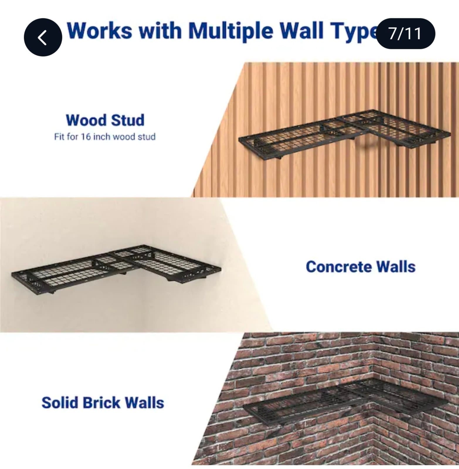 Corner 2-Pack 2' x 4' Wall Shelving, 660lbs Total Weight Capacity - Thumbnail 7