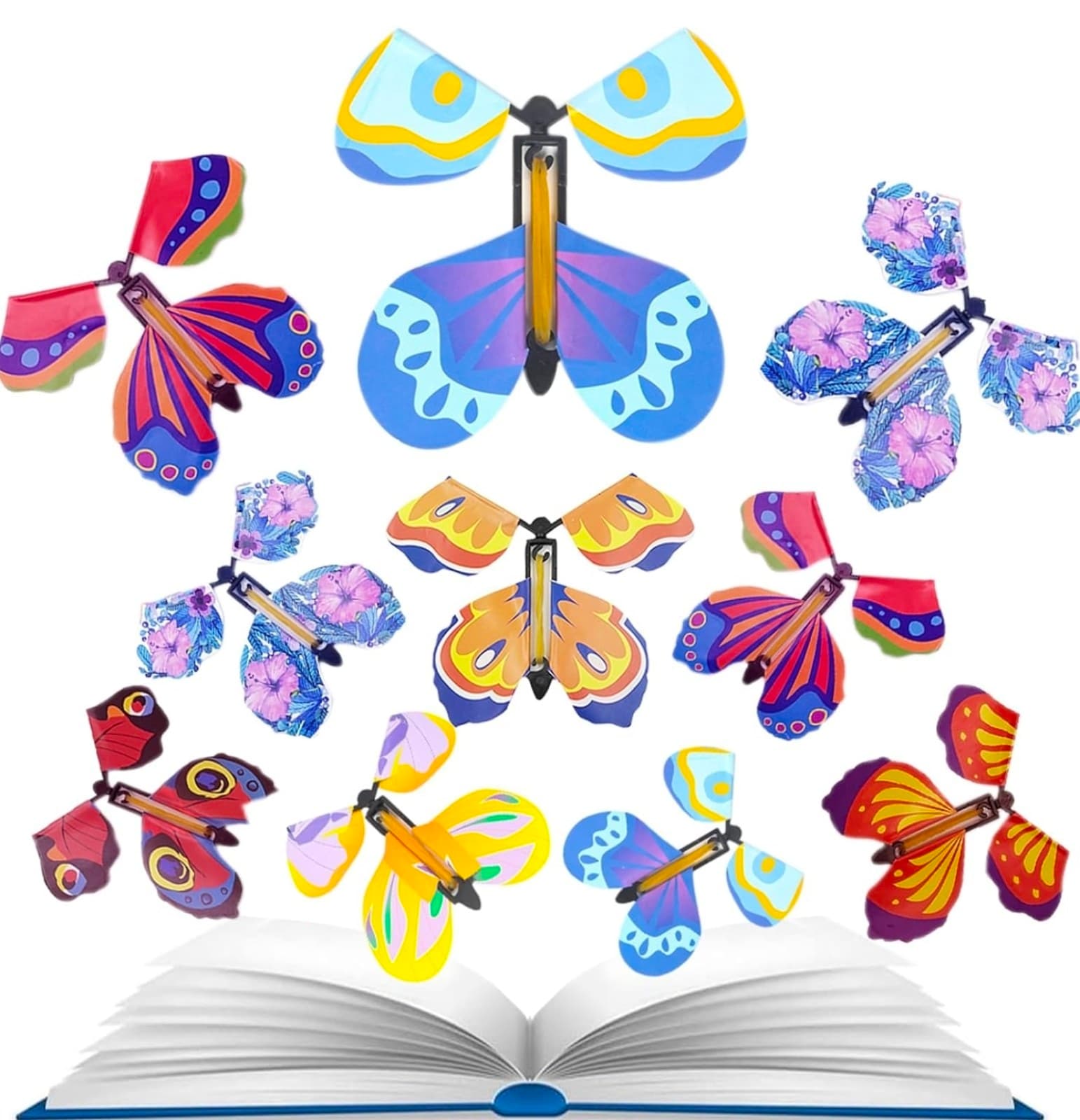 Flutter Flyers Butterflies Flying Butterfly Wind up Toys for Surprise Cards - Image 1