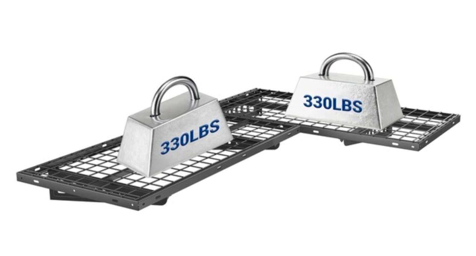 Corner 2-Pack 2' x 4' Wall Shelving, 660lbs Total Weight Capacity - Thumbnail 4