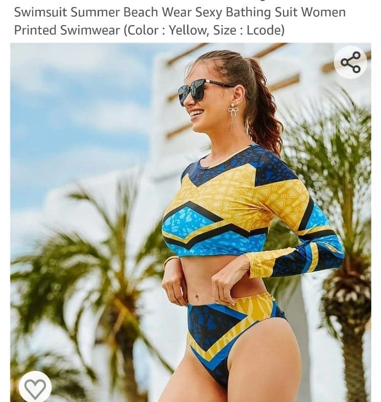 DSFEOIGY Low Waist Two Piece Bikini Long Sleeved - Thumbnail 2