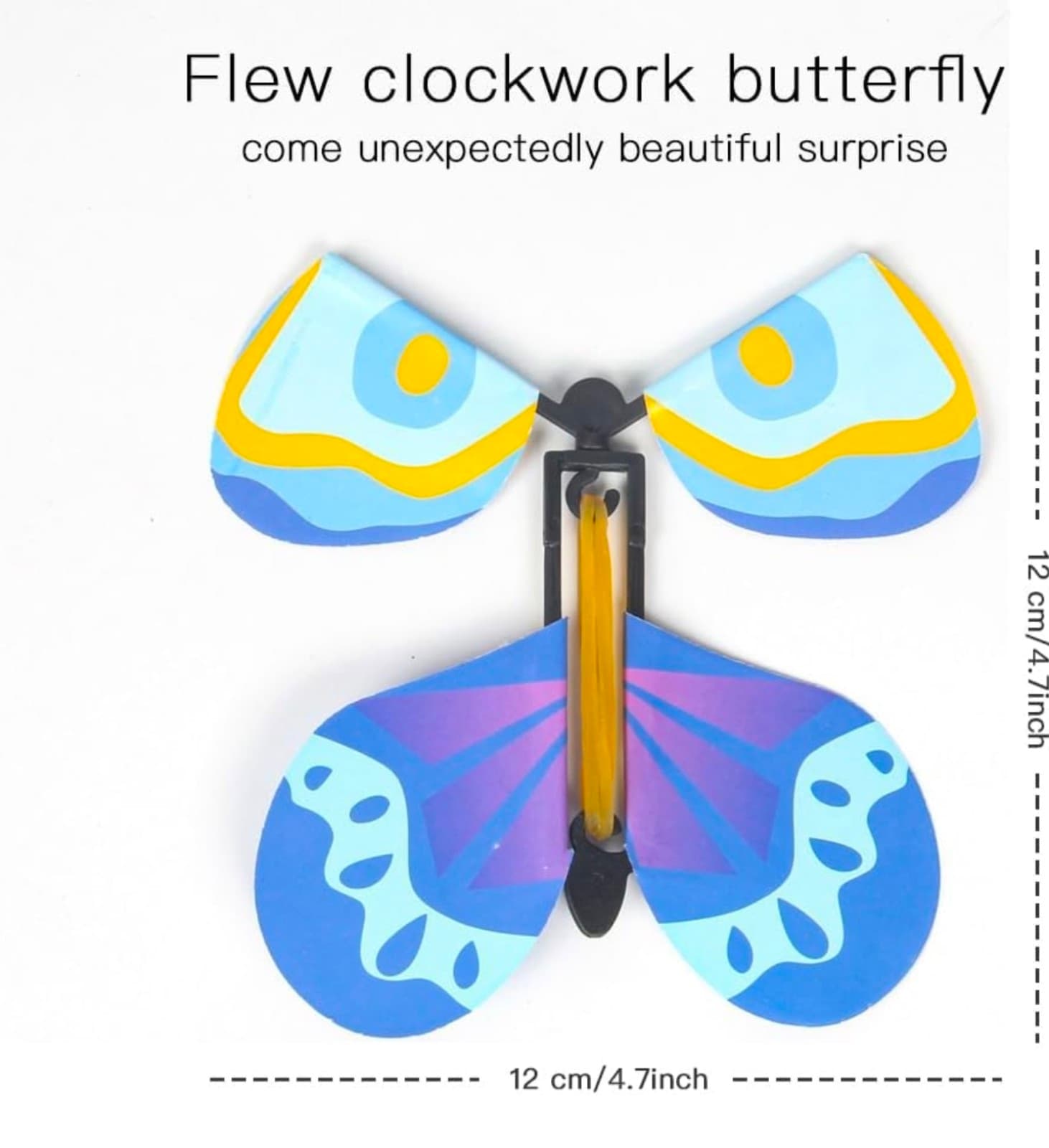 Flutter Flyers Butterflies Flying Butterfly Wind up Toys for Surprise Cards - Thumbnail 2