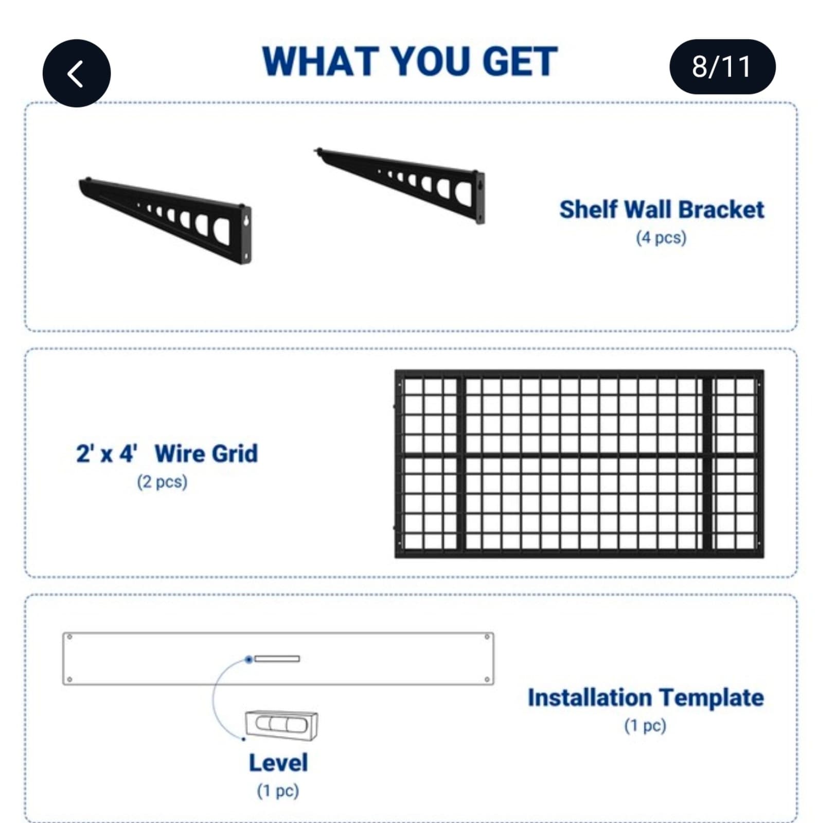Corner 2-Pack 2' x 4' Wall Shelving, 660lbs Total Weight Capacity - Thumbnail 8