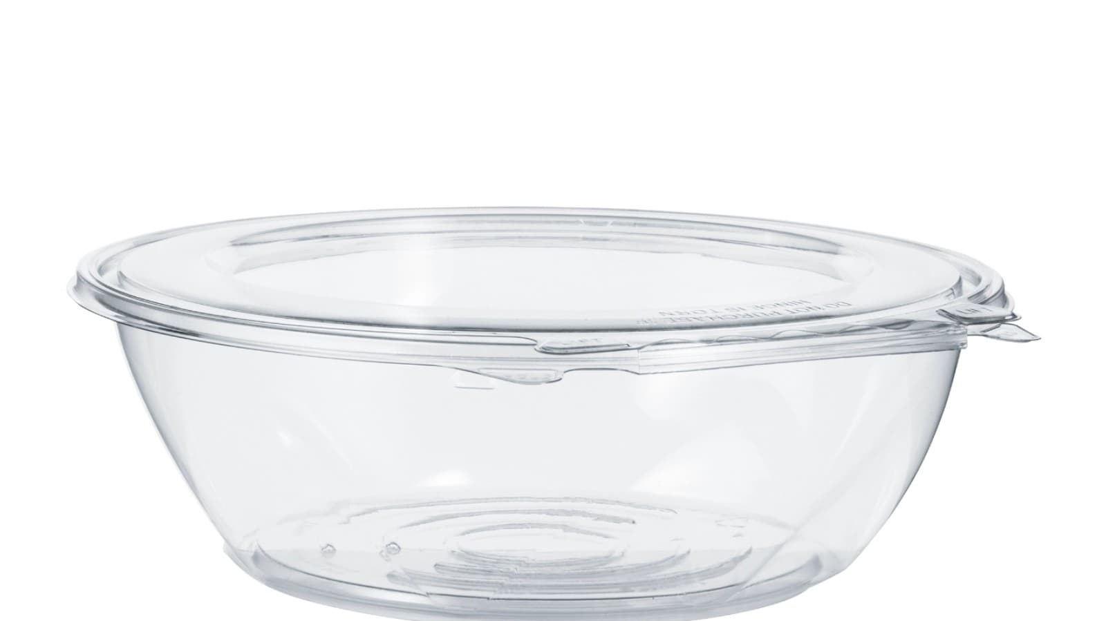 Clear 48 oz Bowl Tamper-Evident/Resistant Bowl w/ Flat Lid - Disposable 100 ct - Thumbnail 2