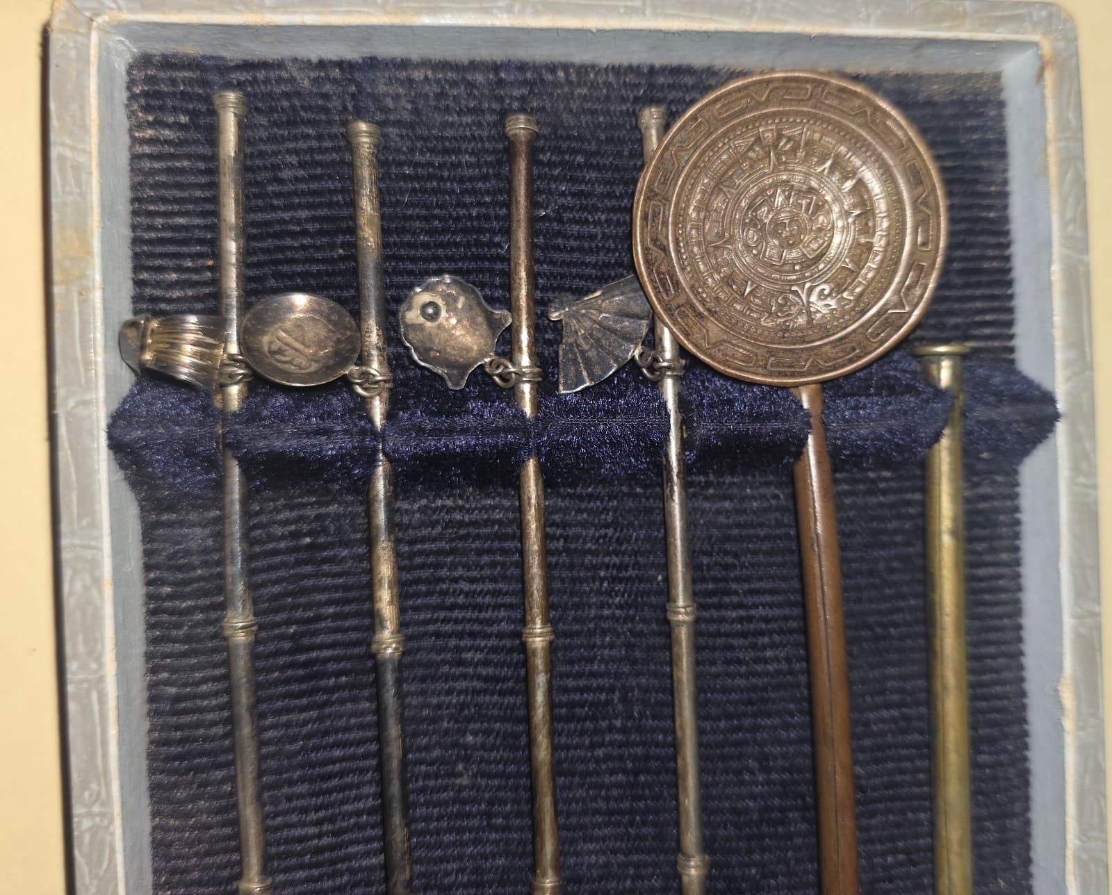 Vintage Set Of 6 950 Sterling Silver Japan Tall Iced Tea Cocktail Spoons - Thumbnail 4