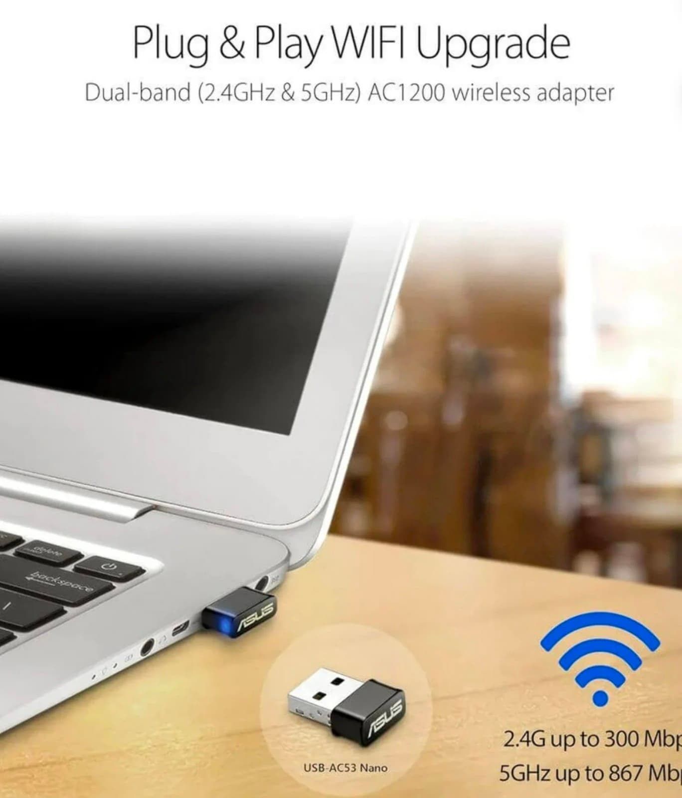 USB Wifi Adapter ASUS USB-AC53 Dual-Band - Thumbnail 3