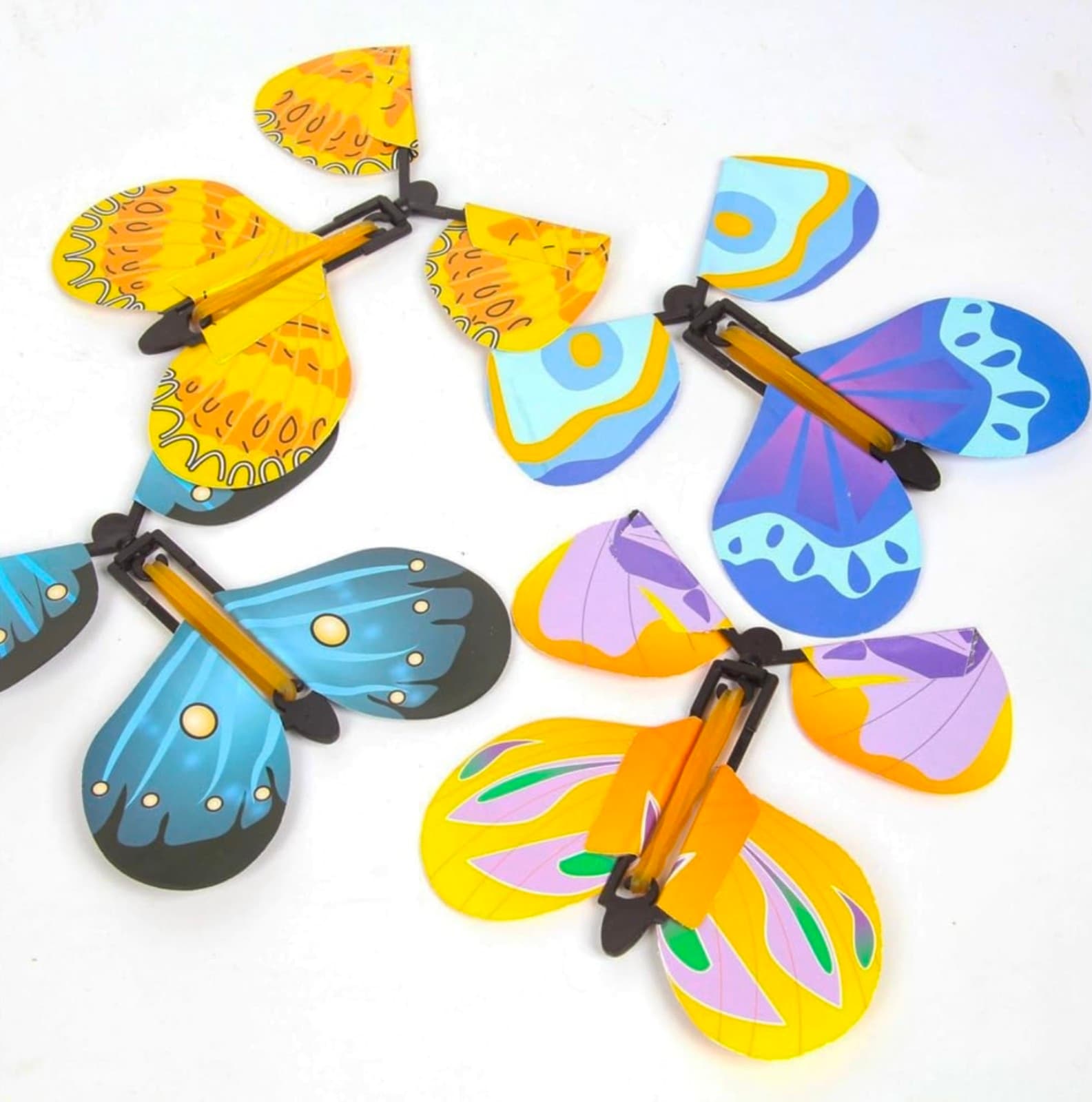 Flutter Flyers Butterflies Flying Butterfly Wind up Toys for Surprise Cards - Thumbnail 6