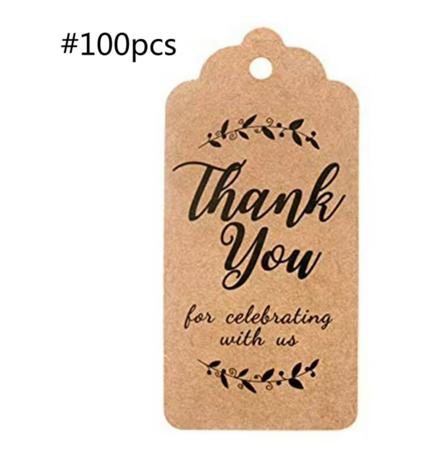 Thank You Gift Tags 100ct - Image 1