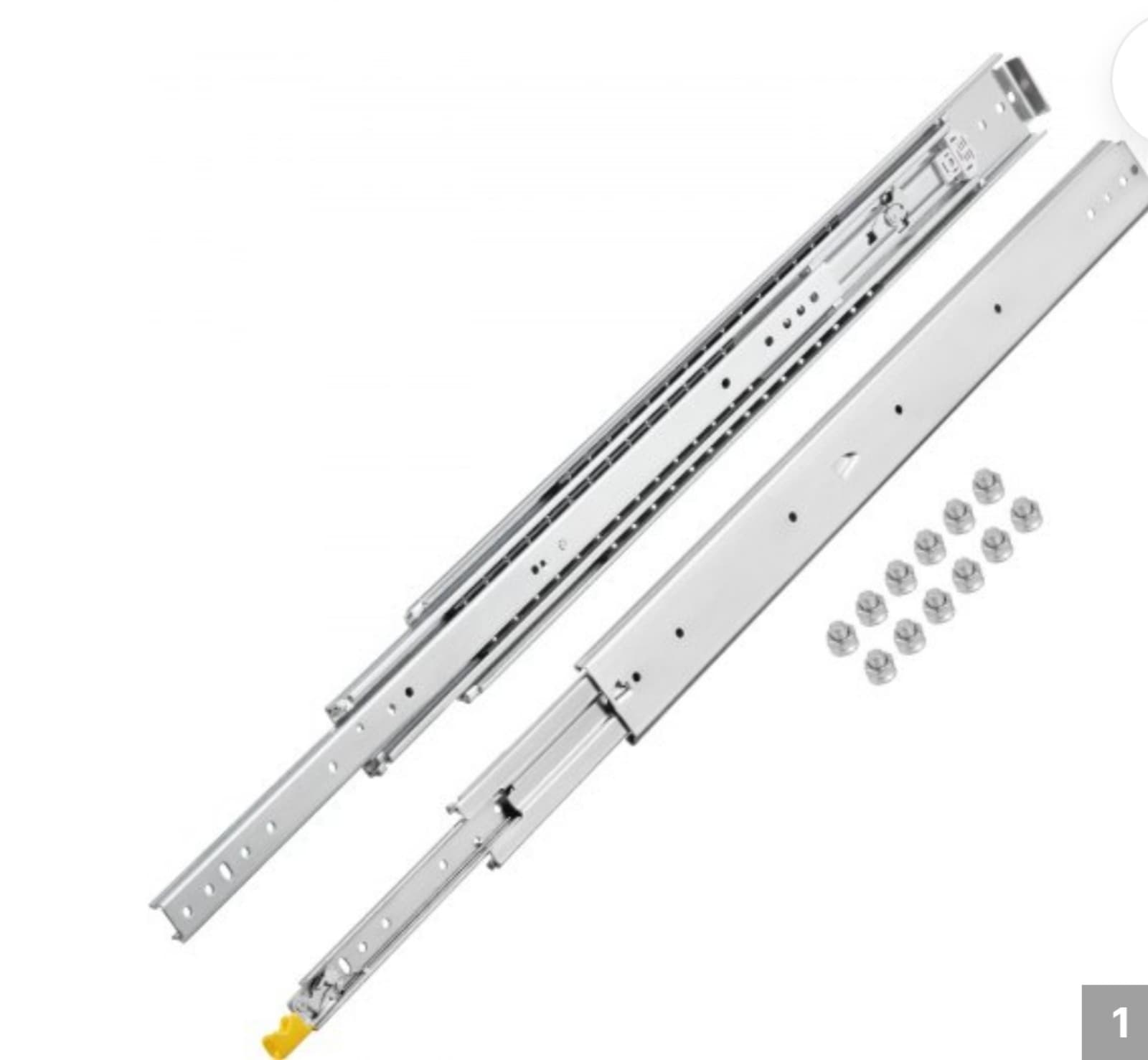 VEVOR Heavy Duty Drawer Slides 48" Length, Locking Drawer Slides 500lbs Load Cap - Image 1