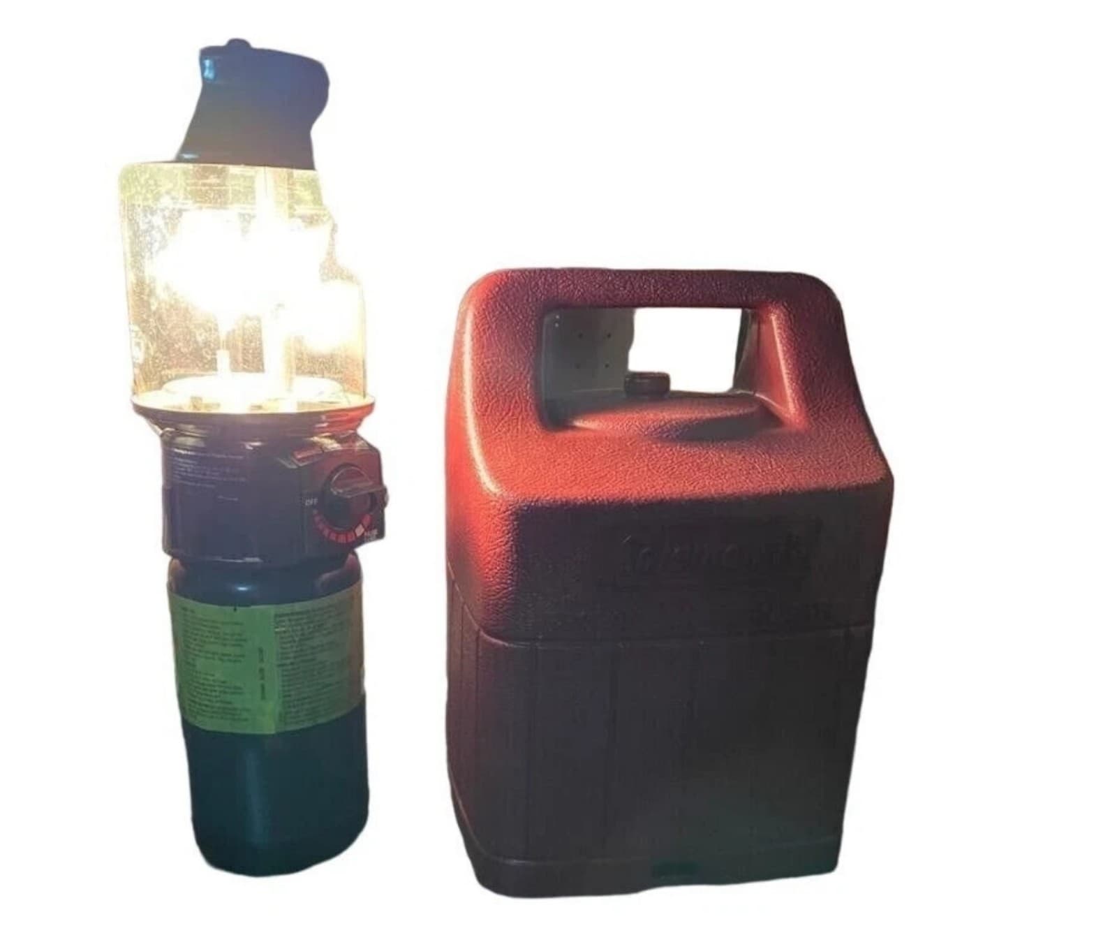 Coleman Lantern with Red Carrying Case Vintage New - Thumbnail 4