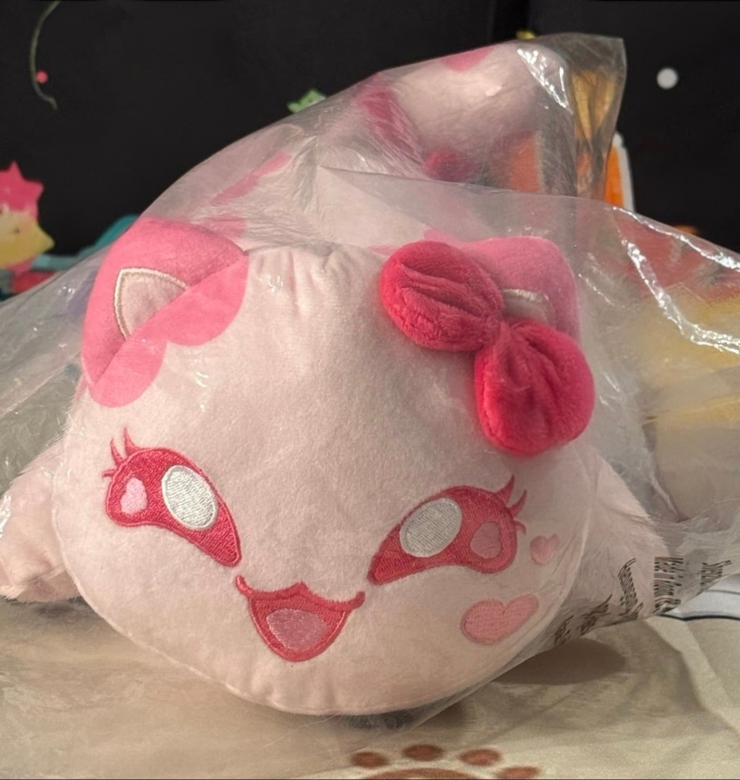 Aphmau MeeMeows 11” KC Hearts Cat Plush Aphmau & Friends 2024, Rare w/Bonus! - Image 1