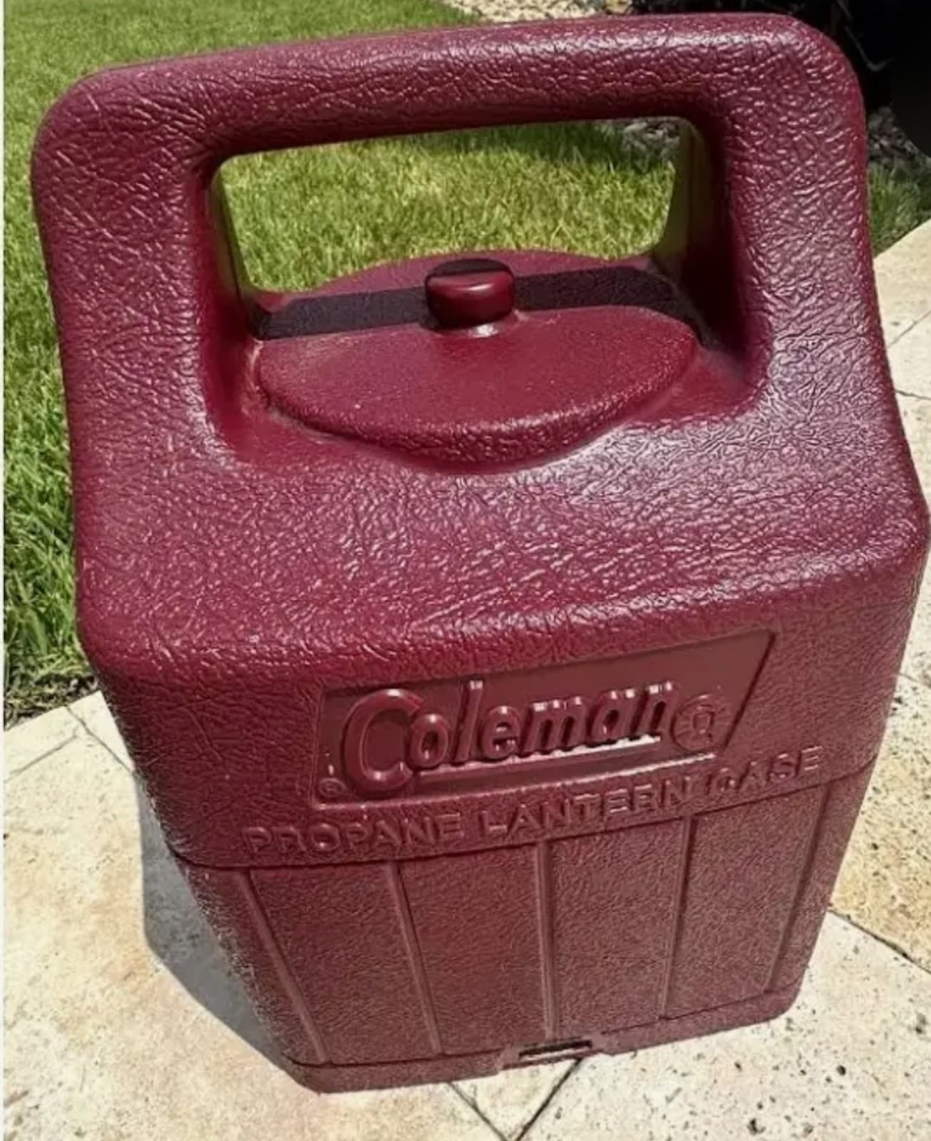 Coleman Lantern with Red Carrying Case Vintage New - Thumbnail 2