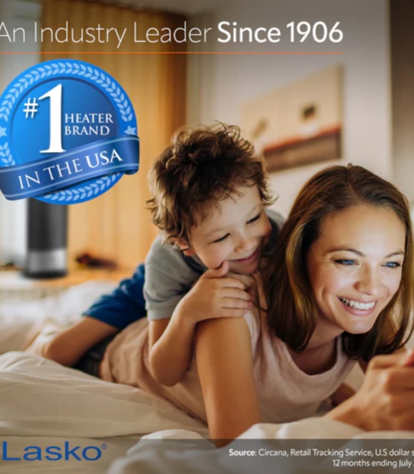 Lasko 1500W Bladeless Tower Heater with Remote Control - Thumbnail 2