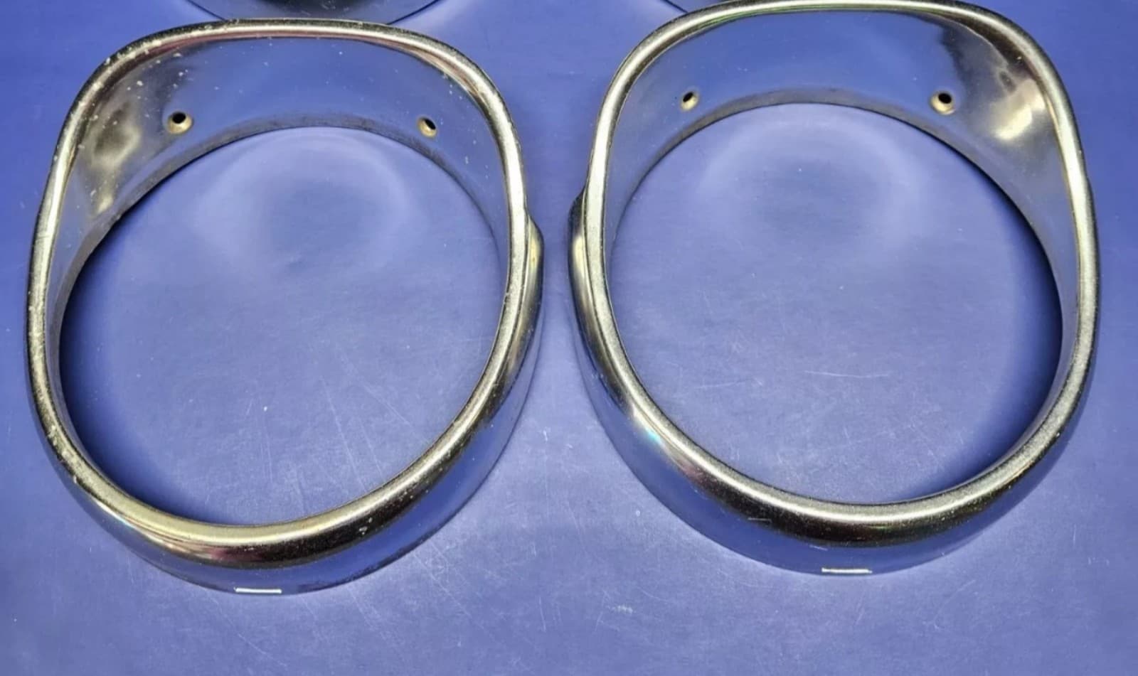 1965 Chevy Impala Headlight Bezel Headlamp Grill Extension Molding Trim Set of 2 - Image 1
