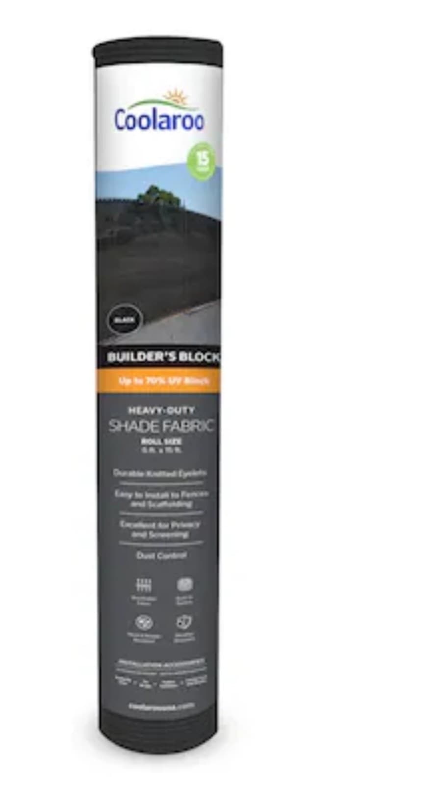 Coolaroo 6ft x 15ft shade barrier - Image 1