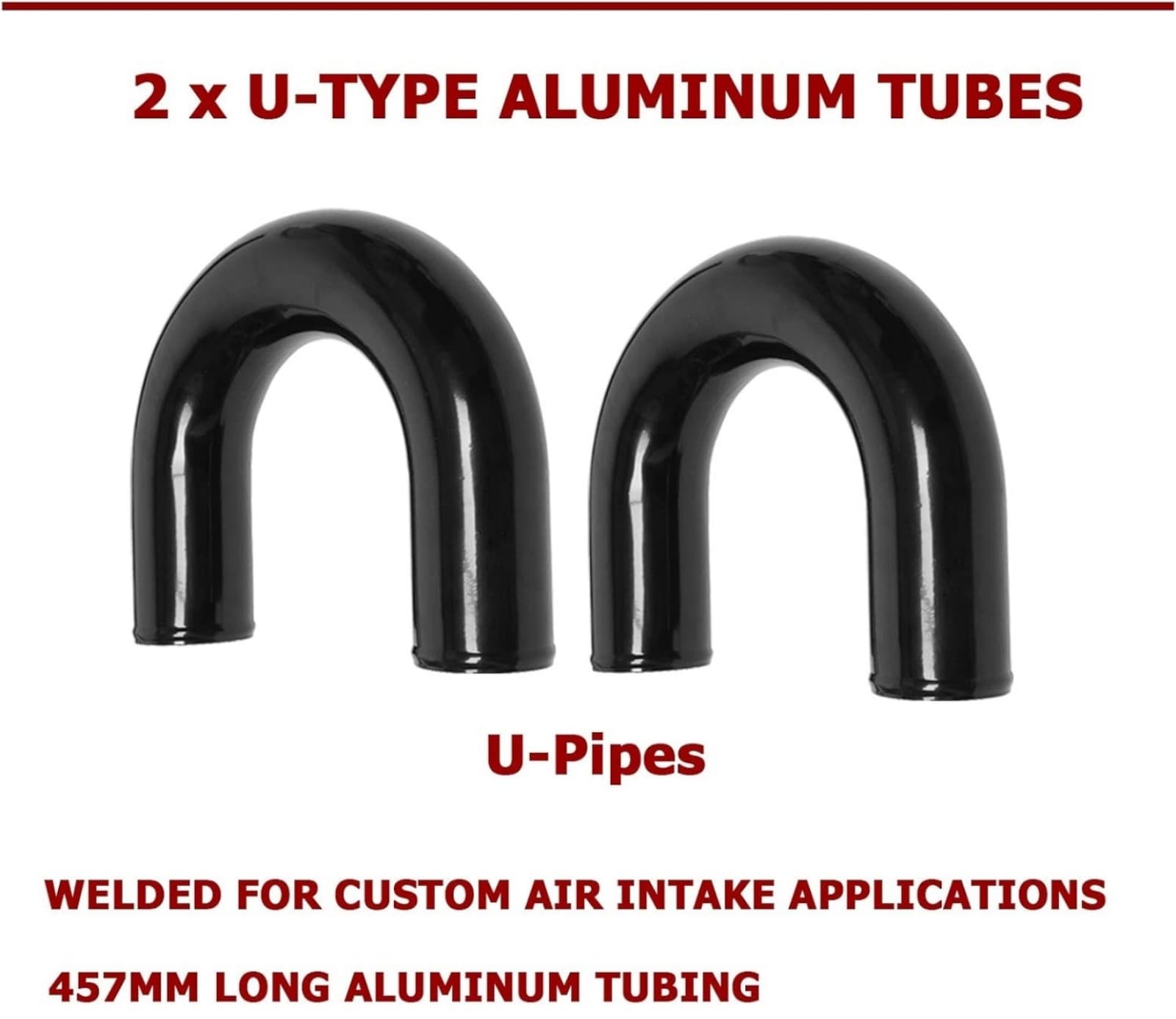 Universal 2.5 Inch Intercooler Pipe Piping Polished Aluminum Kit with Silicone H - Thumbnail 5