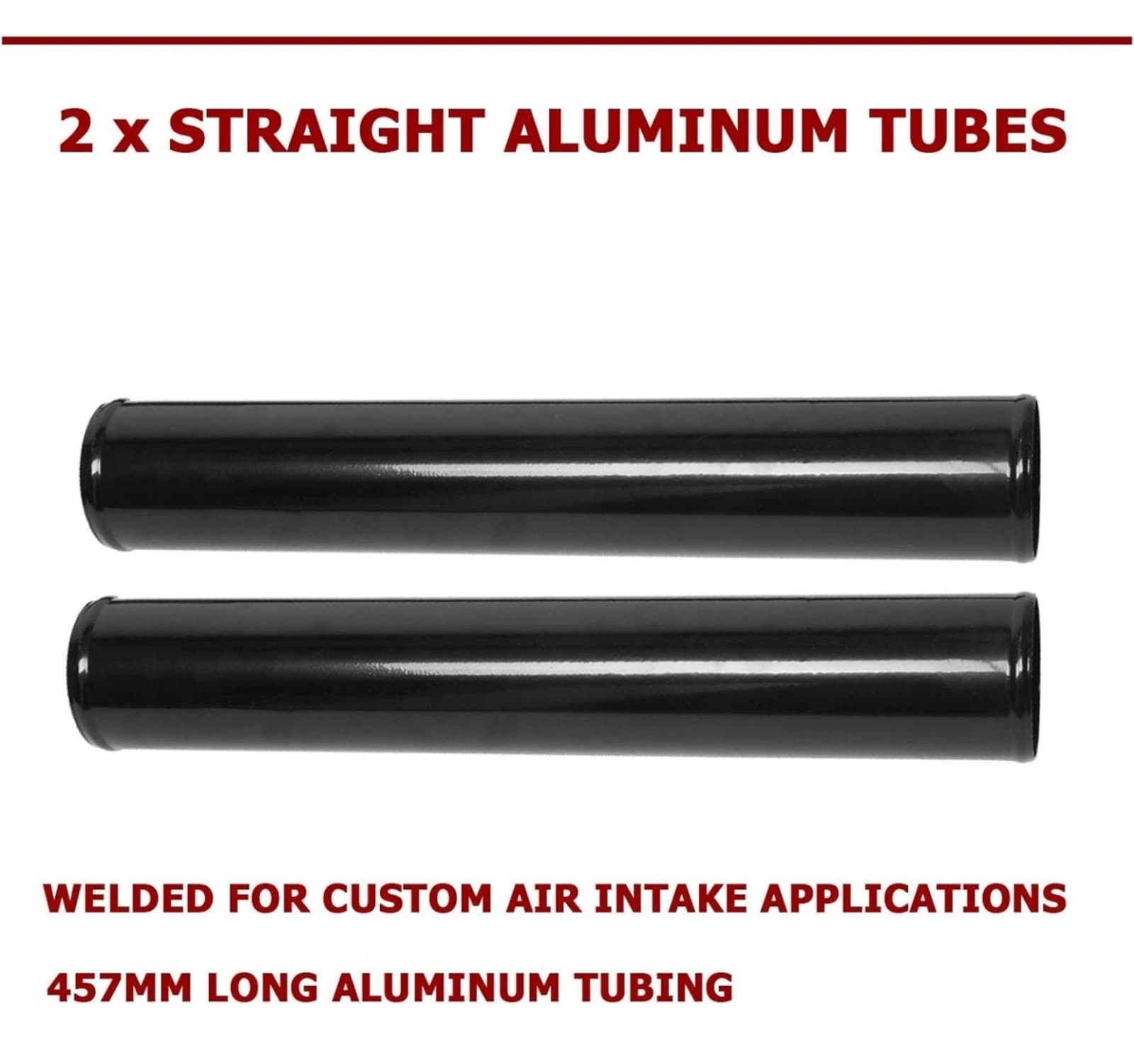 Universal 2.5 Inch Intercooler Pipe Piping Polished Aluminum Kit with Silicone H - Thumbnail 2