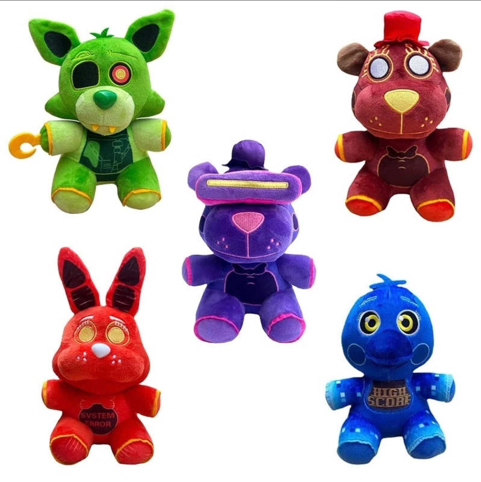 Security Breach FNAF Plushies Set - Five Nights at Freddy's 2 Plushies 5ct - Image 1