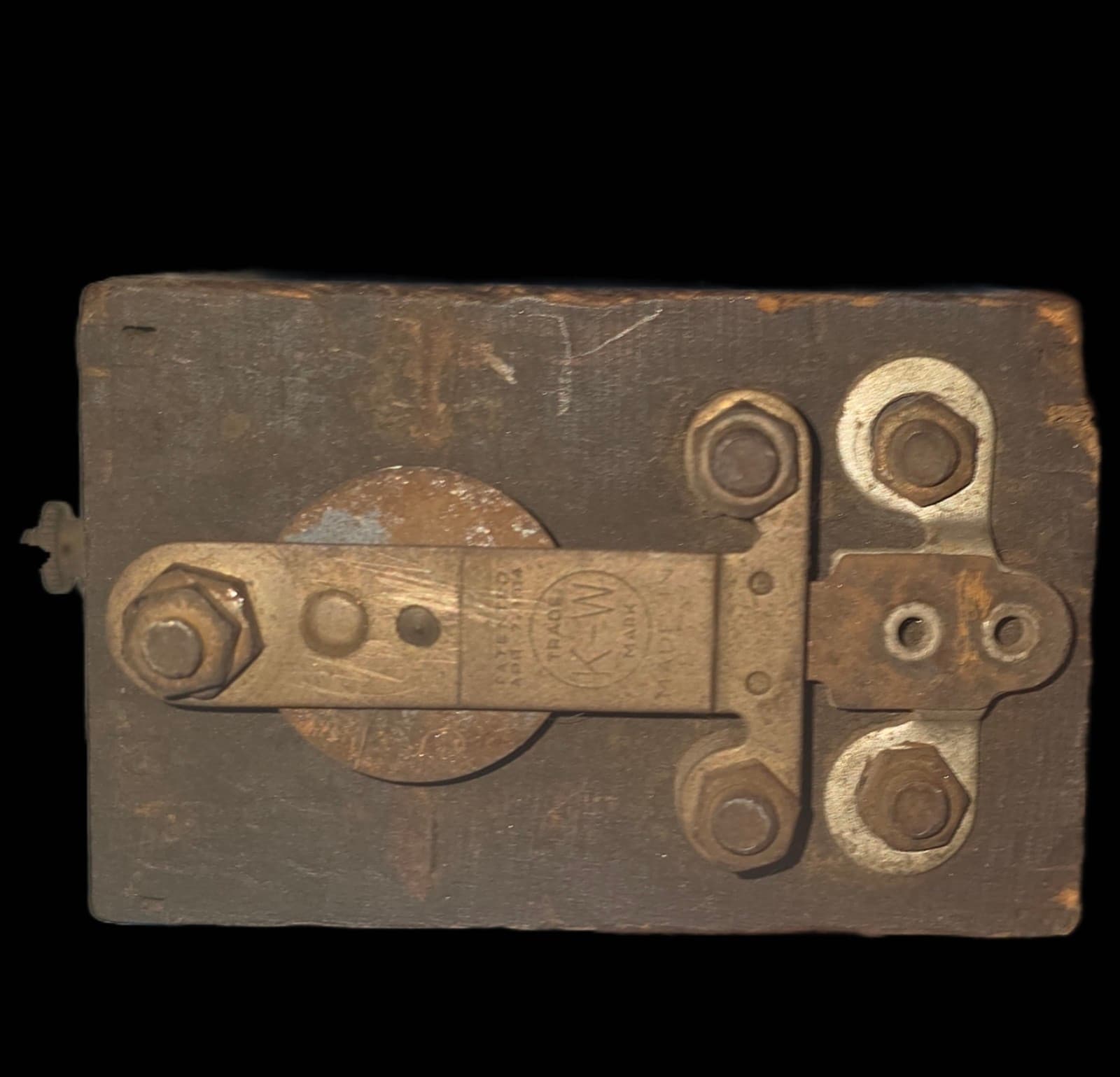 antique wooden auto battery marked Ford 1908 model T 5 x 3 x 2 original - Thumbnail 3