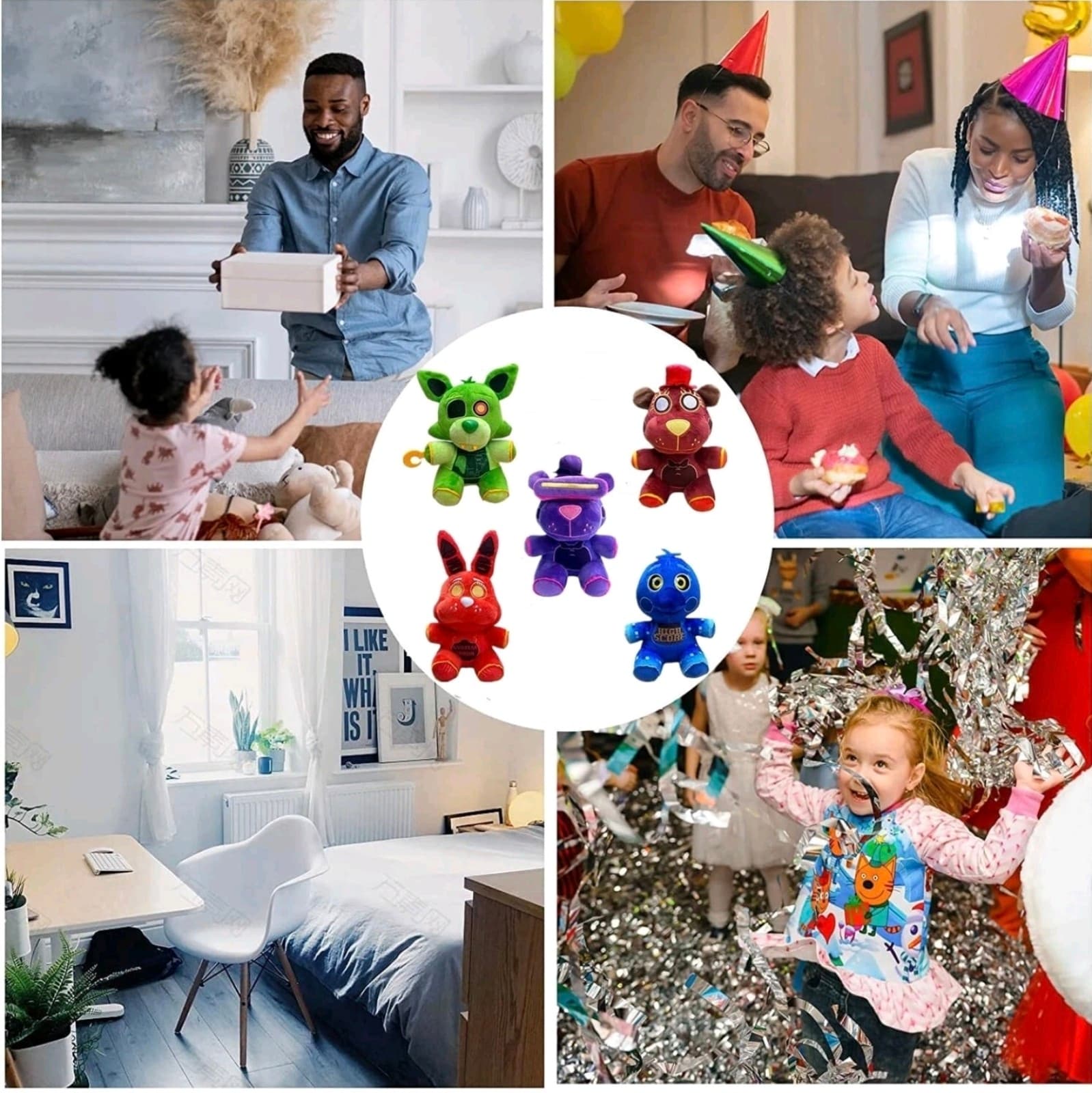 Security Breach FNAF Plushies Set - Five Nights at Freddy's 2 Plushies 5ct - Thumbnail 5