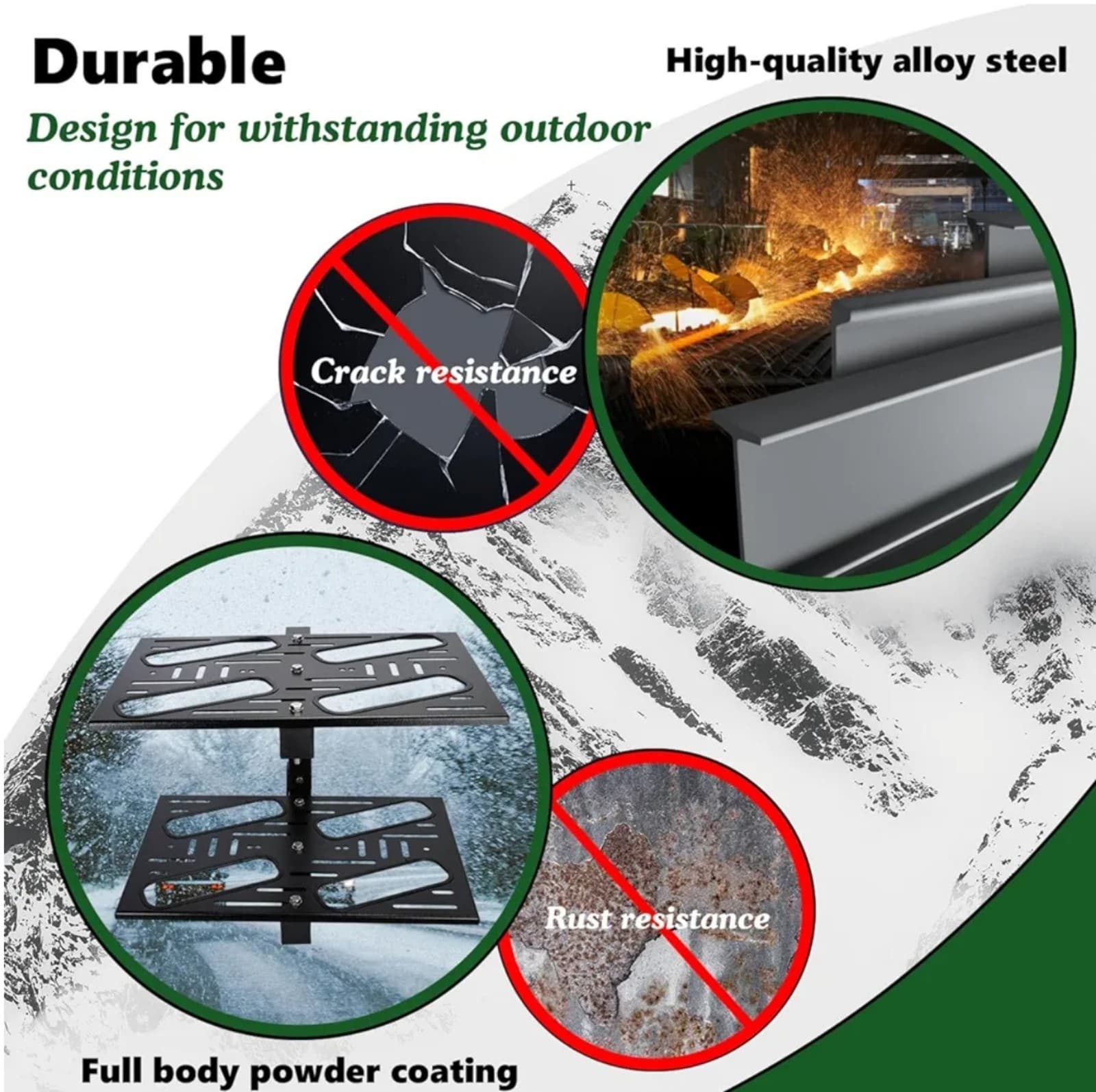 Folding Hitch Ski Rack Suited for 2" Hitch Receiver, Full Tilt - Thumbnail 5