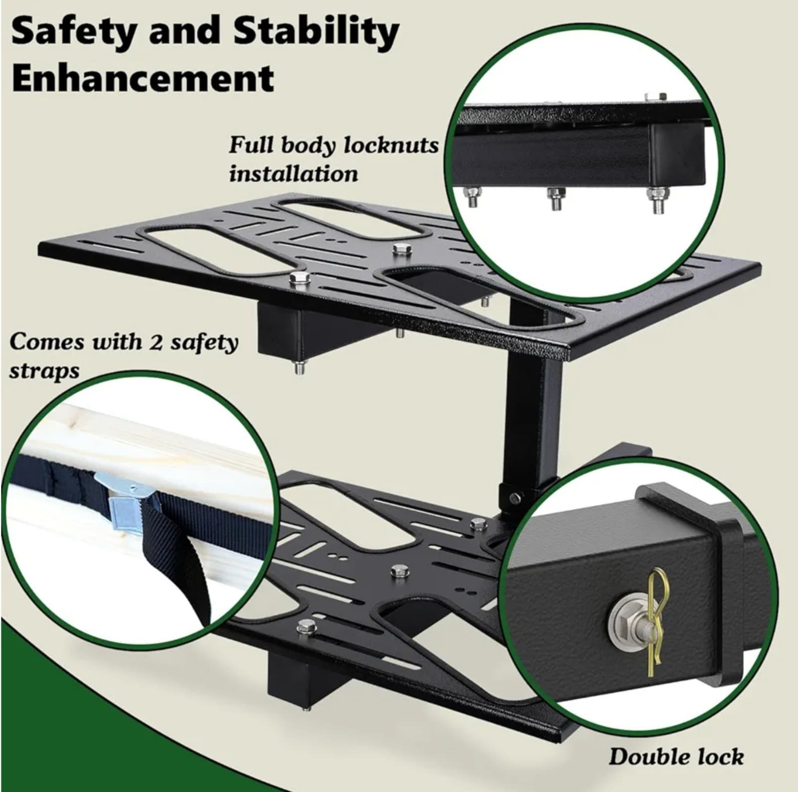 Folding Hitch Ski Rack Suited for 2" Hitch Receiver, Full Tilt - Thumbnail 2