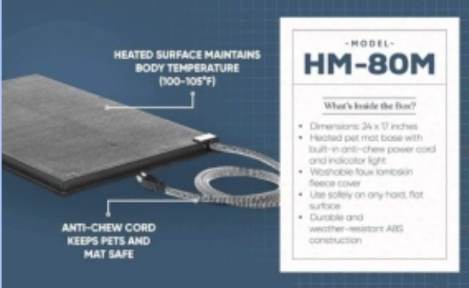 Heated Pet Mat Large 17in by 24in - Thumbnail 2