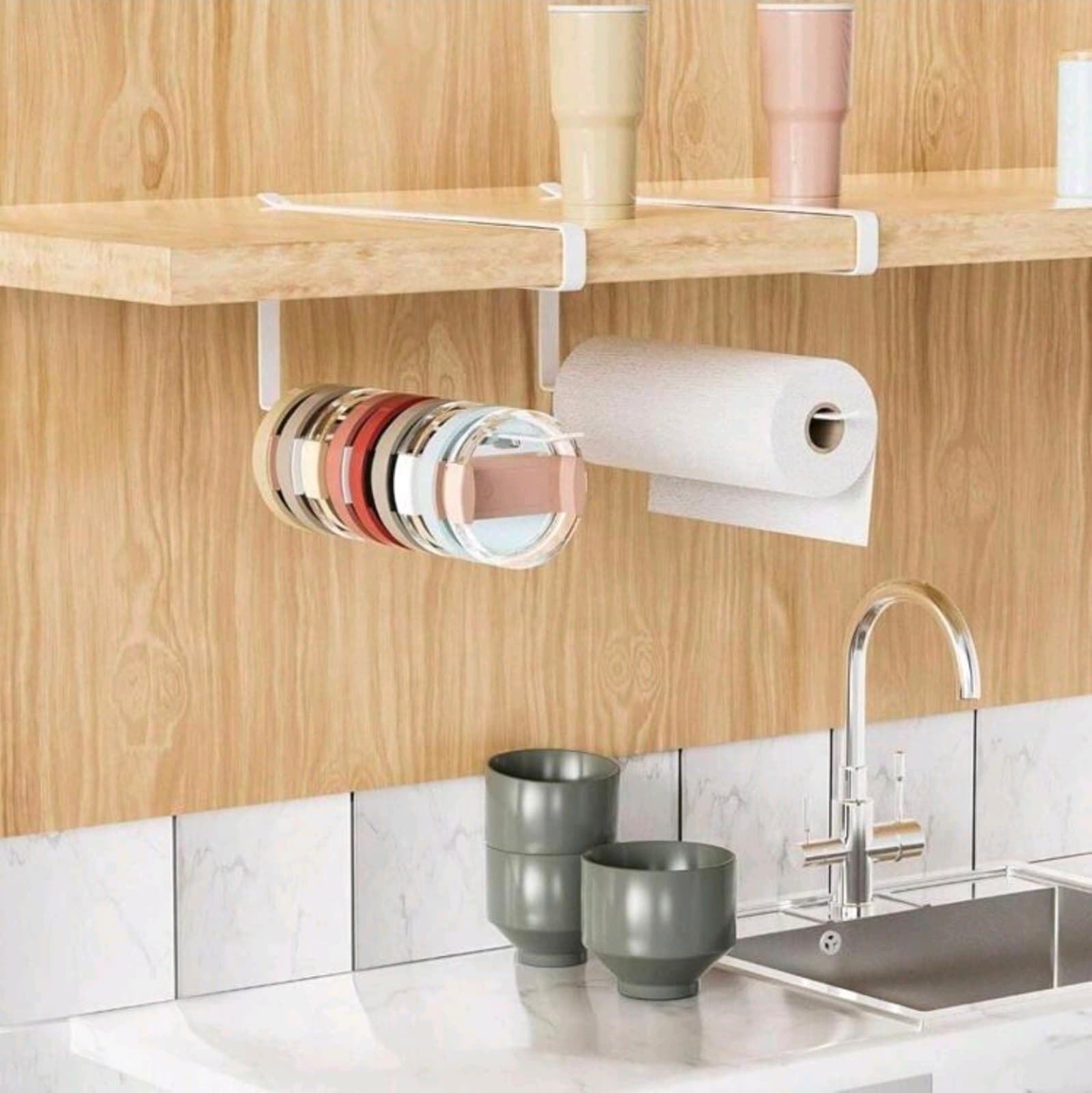 Tumbler Lid Organizer – Space-Saving Cup Lid Storage Holder - Image 1