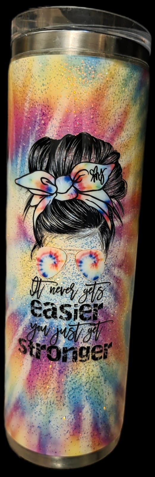 Glittery Hogg 30oz Tumbler Never Gets Any Easier - Image 1