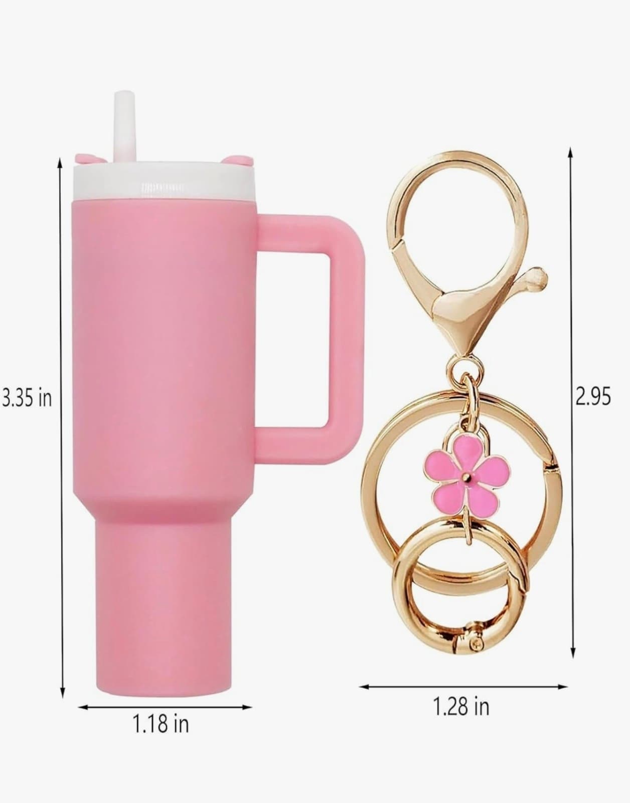 Mini Tumbler Keychain Set of 2, Mini Cup Keychain for School Bag or Lip Balm - Thumbnail 5