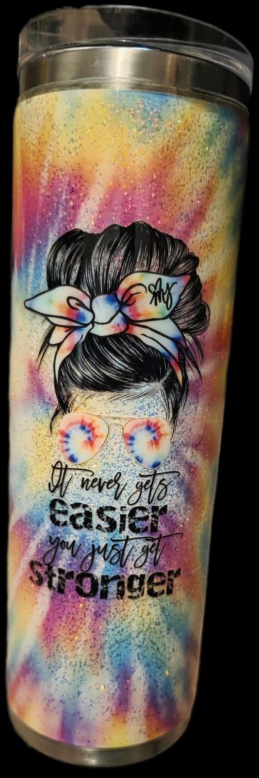 Glittery Hogg 30oz Tumbler Never Gets Any Easier - Thumbnail 2