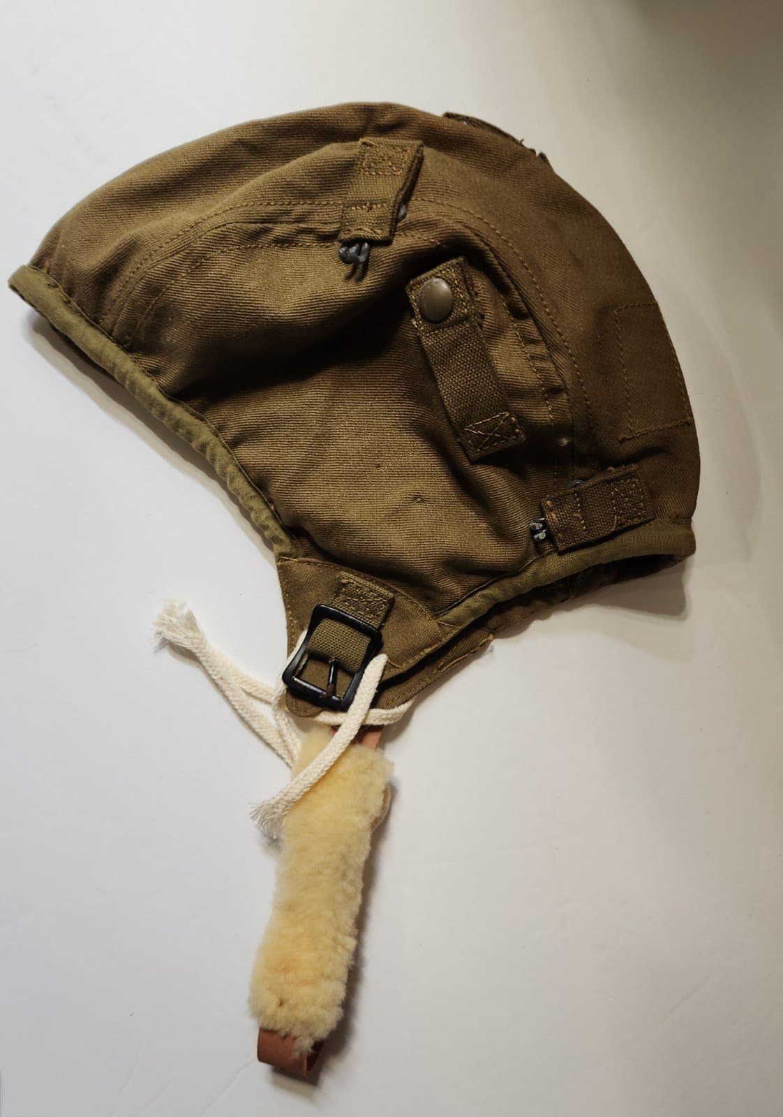 ORIGINAL WW ll A-9 AIR FORCE U.S. ARMY PILOT'S FLYING CAP Large No42-G686 - Thumbnail 3