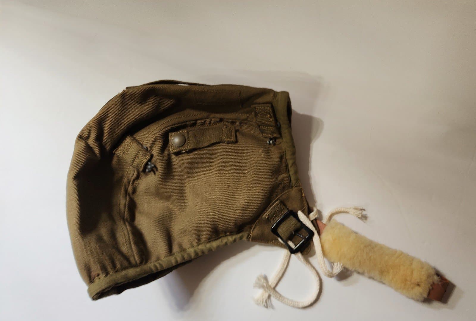 ORIGINAL WW ll A-9 AIR FORCE U.S. ARMY PILOT'S FLYING CAP Large No42-G686 - Thumbnail 2