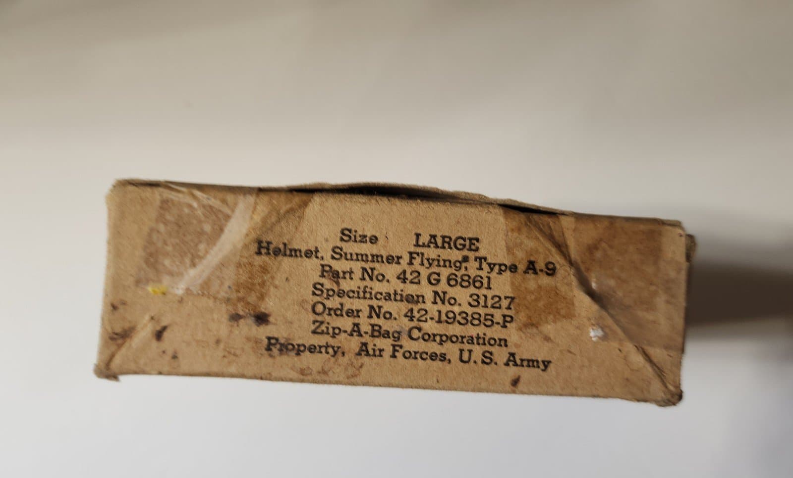 ORIGINAL WW ll A-9 AIR FORCE U.S. ARMY PILOT'S FLYING CAP Large No42-G686 - Thumbnail 10