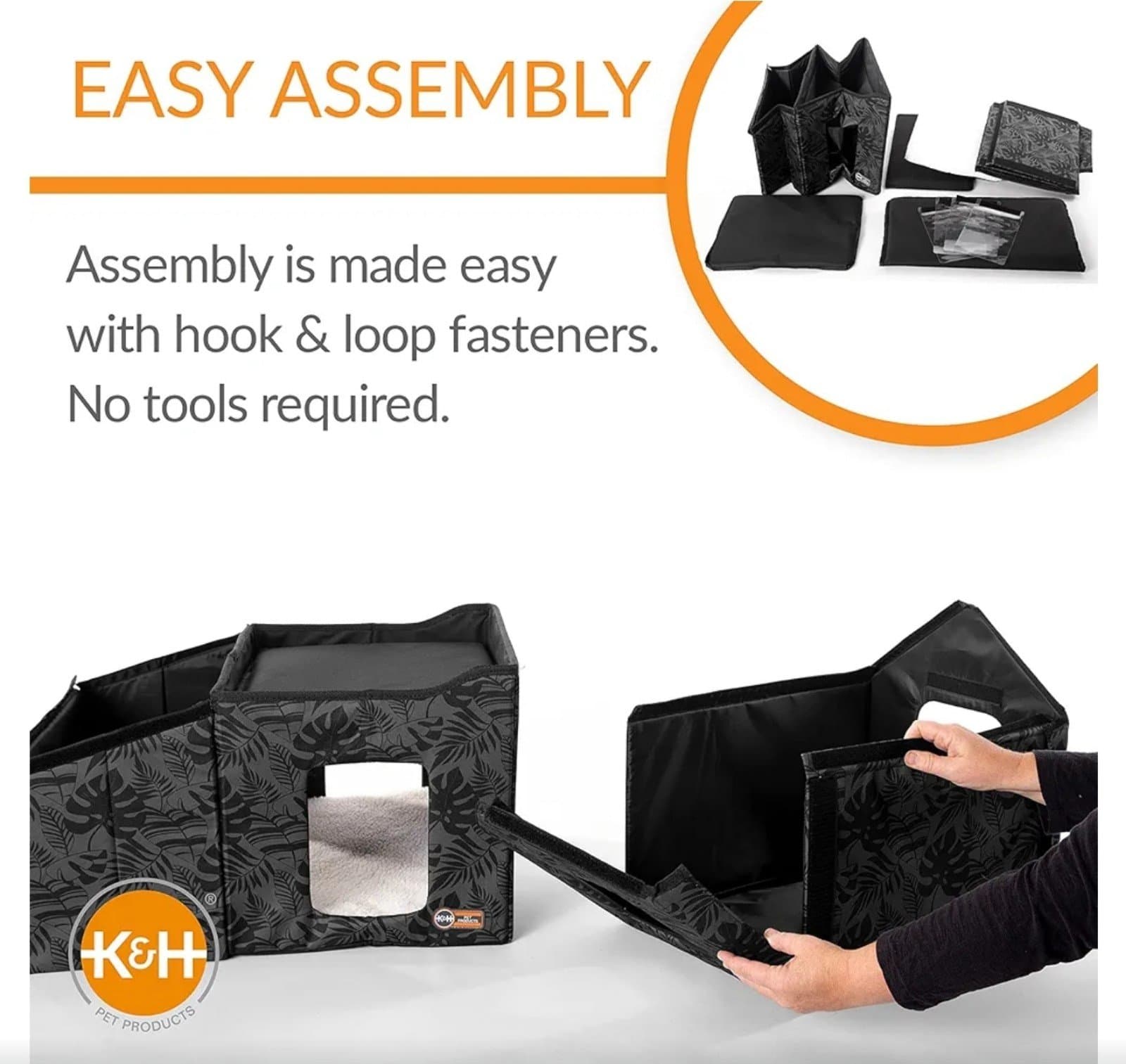 Heated Two-Story Outdoor Kitty House with Dining Room Green Leaf 22 X 27 X 27 In - Thumbnail 5