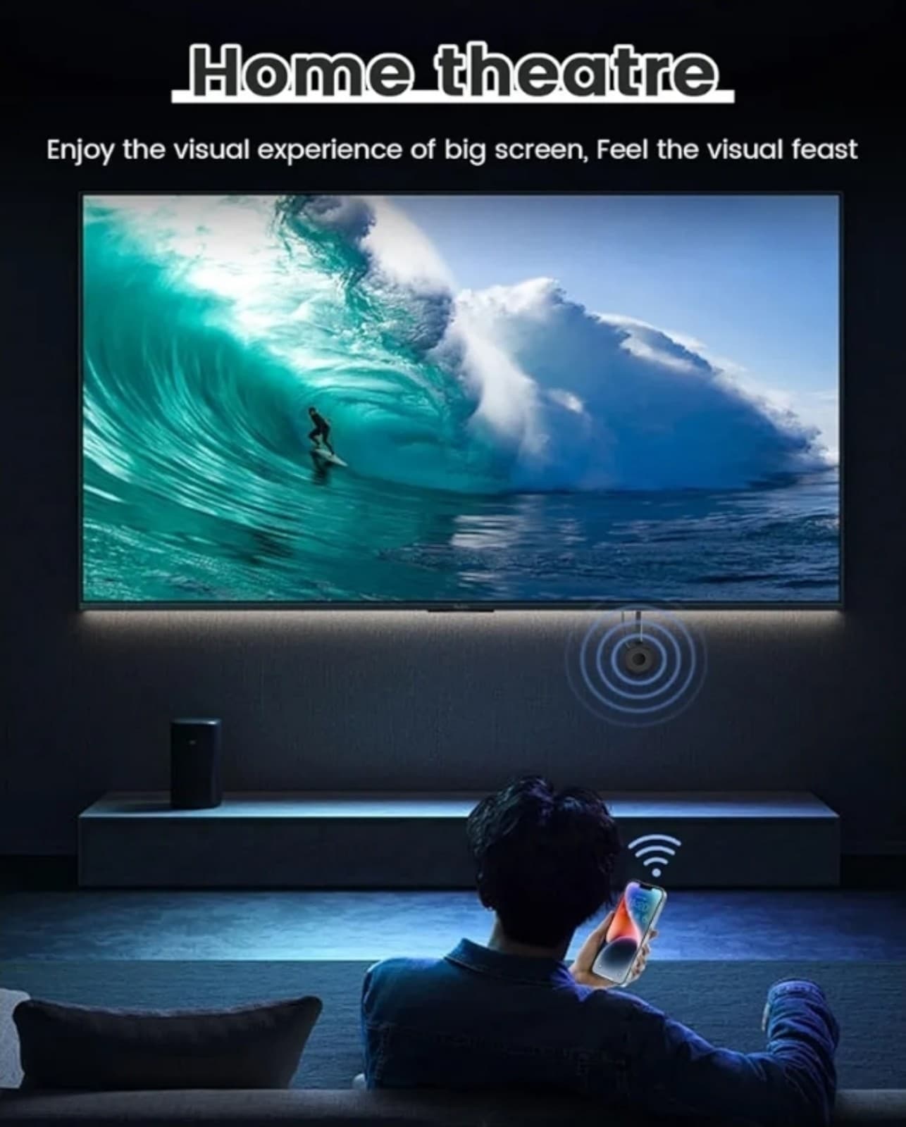 Wireless HDMI Display Dongle Adapter, Plug & Play 1080P/60Hz, 2.4/5G Streaming f - Thumbnail 7