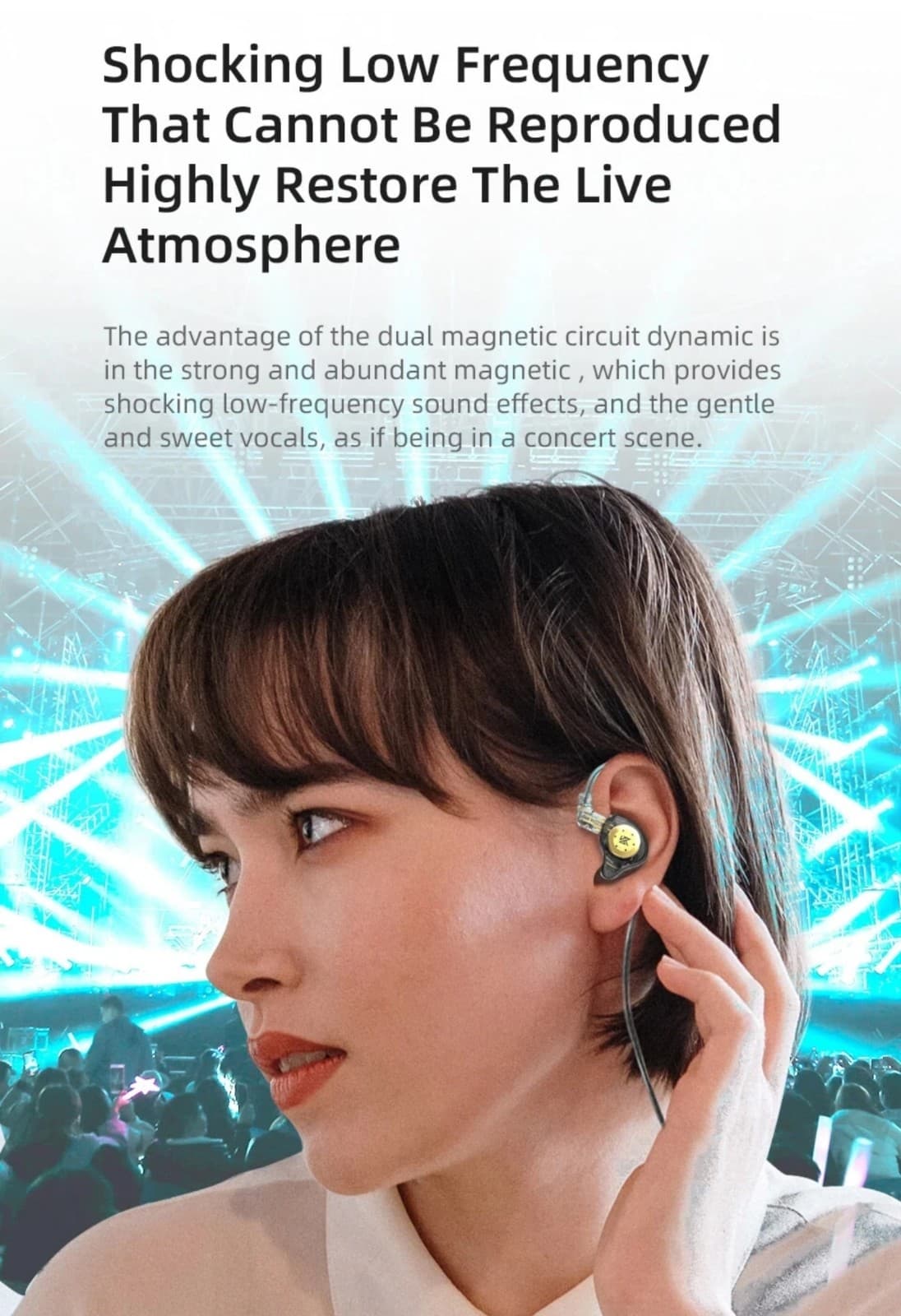 Earphones Dynamic In Ear Monitor HiFi Headphones Bass Stereo Earplugs - Thumbnail 4