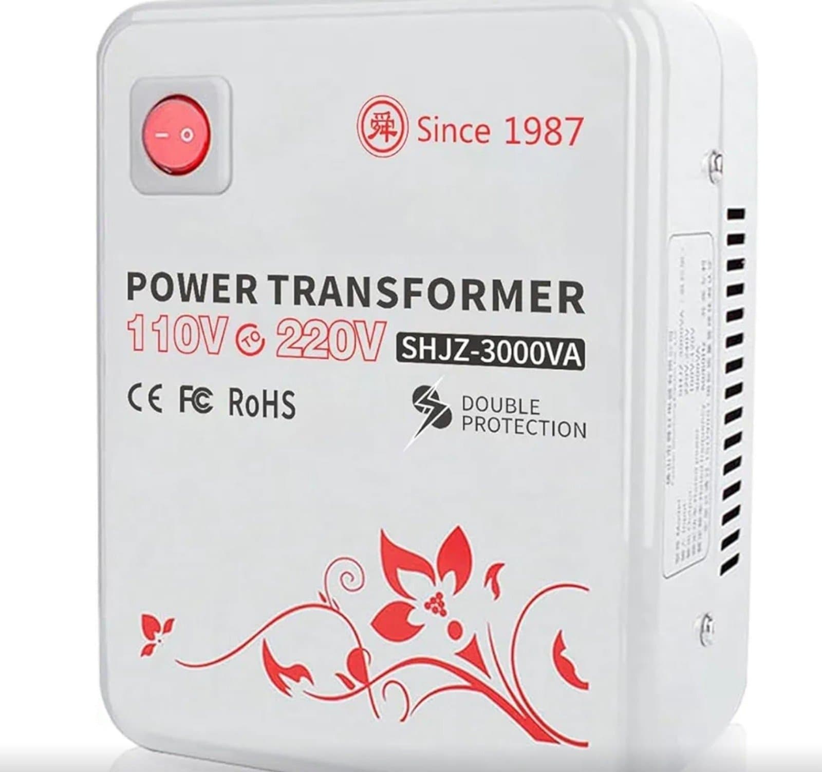 Step Up Voltage 110v to 220v Converter Heavy Duty Voltage Transformer with Temp - Image 1