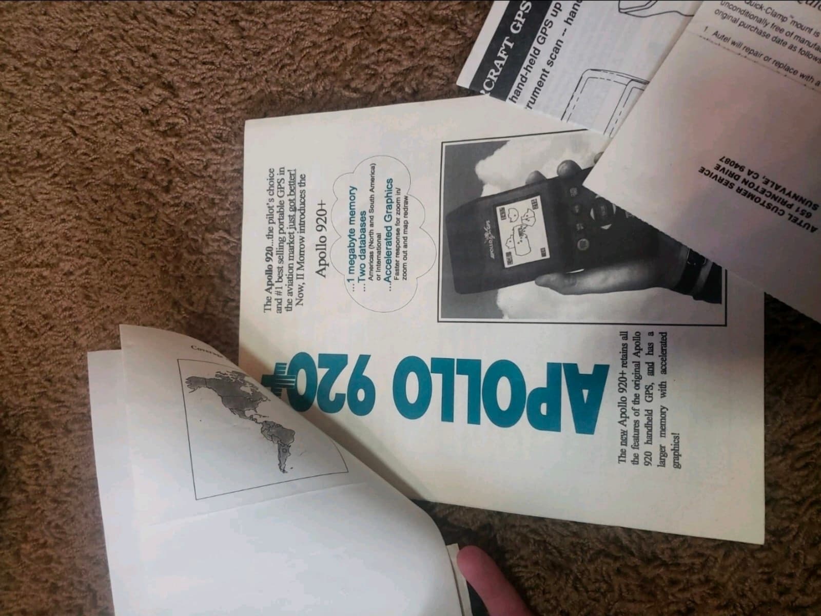 Apollo 920 handheld gps with moving map display with Extras - Thumbnail 6