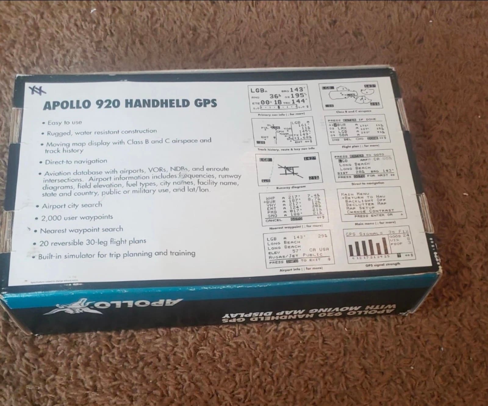 Apollo 920 handheld gps with moving map display with Extras - Thumbnail 4