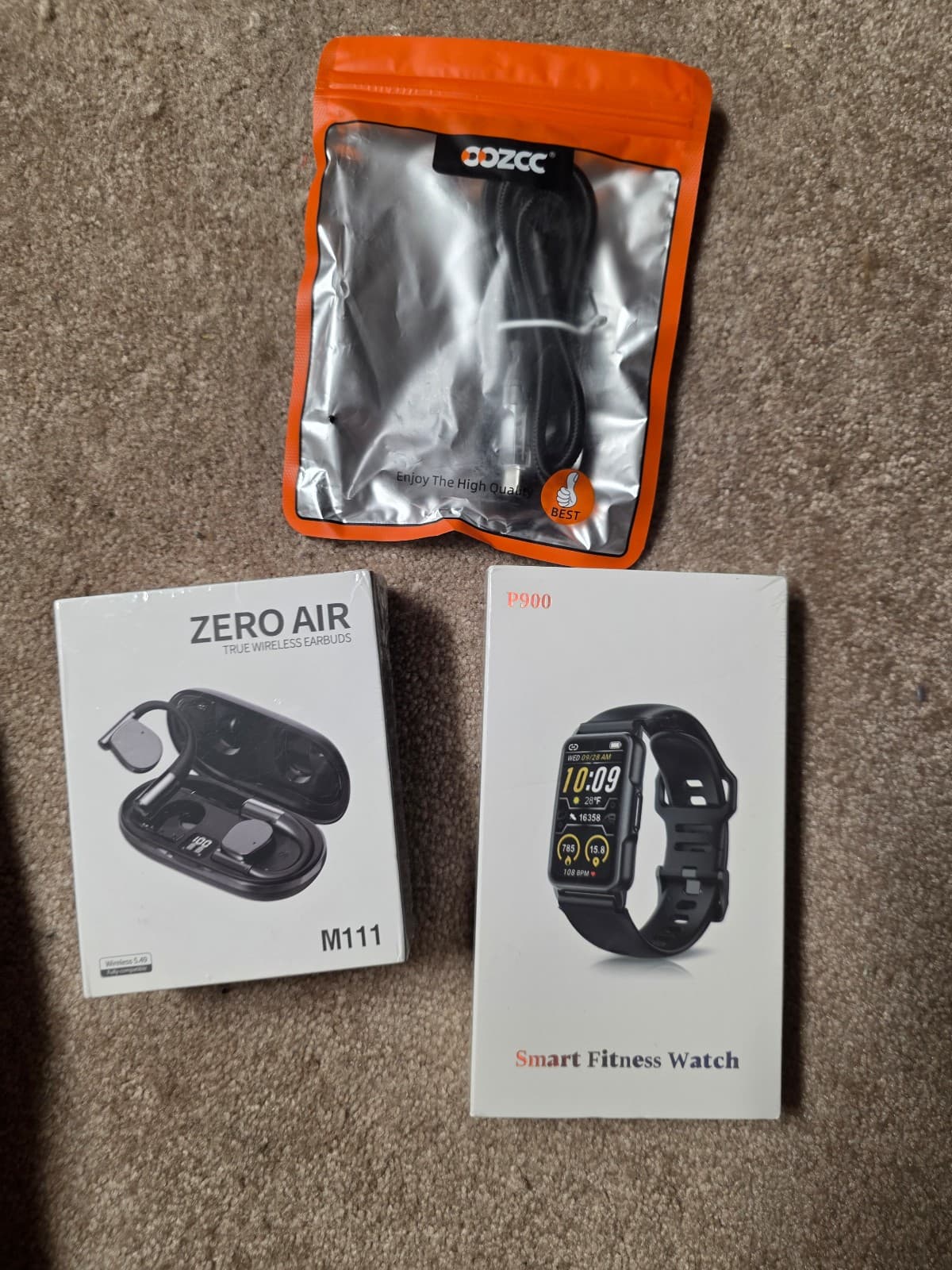 Electronics Bundle Watch Earbuds & Charging Cord - Thumbnail 4