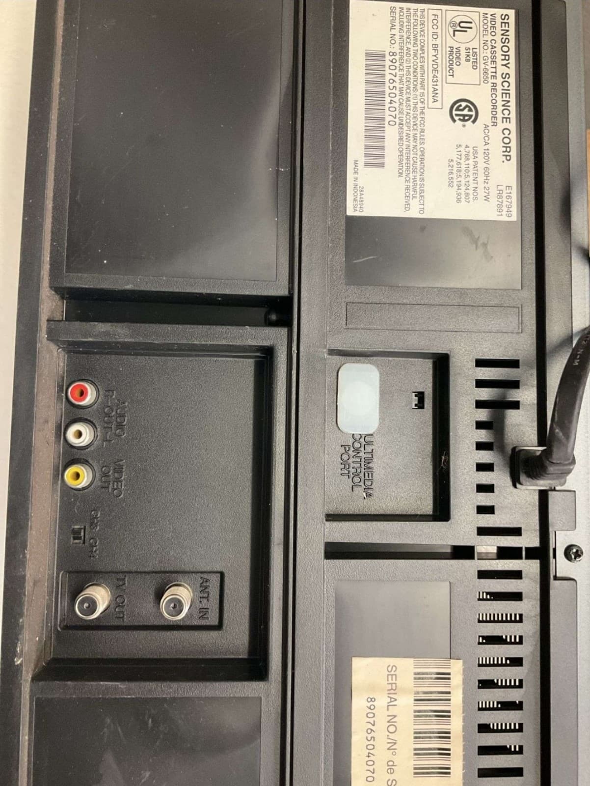 Go video GV6650 VHS recorder - Thumbnail 3