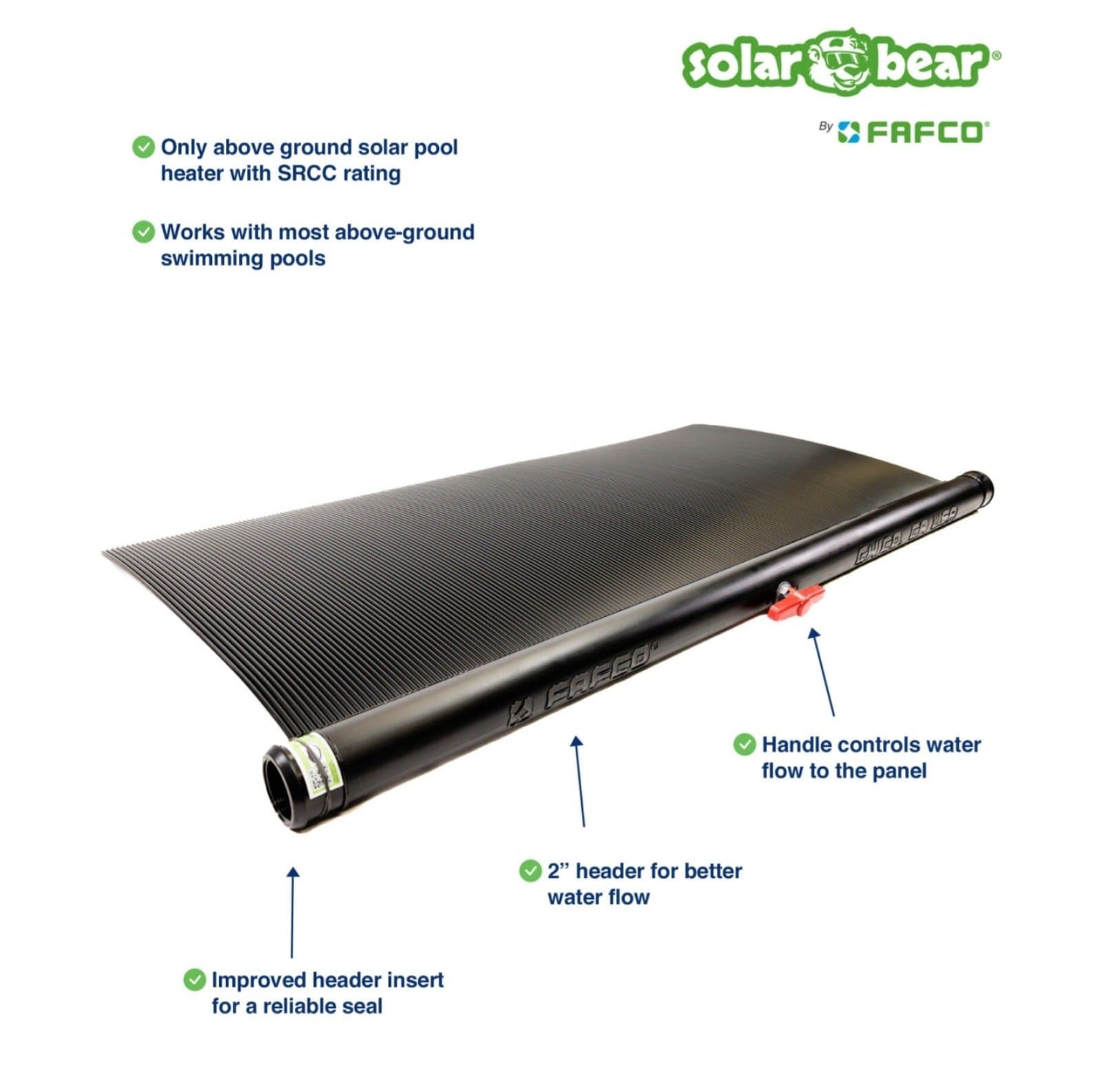 Solar Bear DELUXE - Solar Pool Heater for Above-Ground Pools, Universal, with St - Thumbnail 2